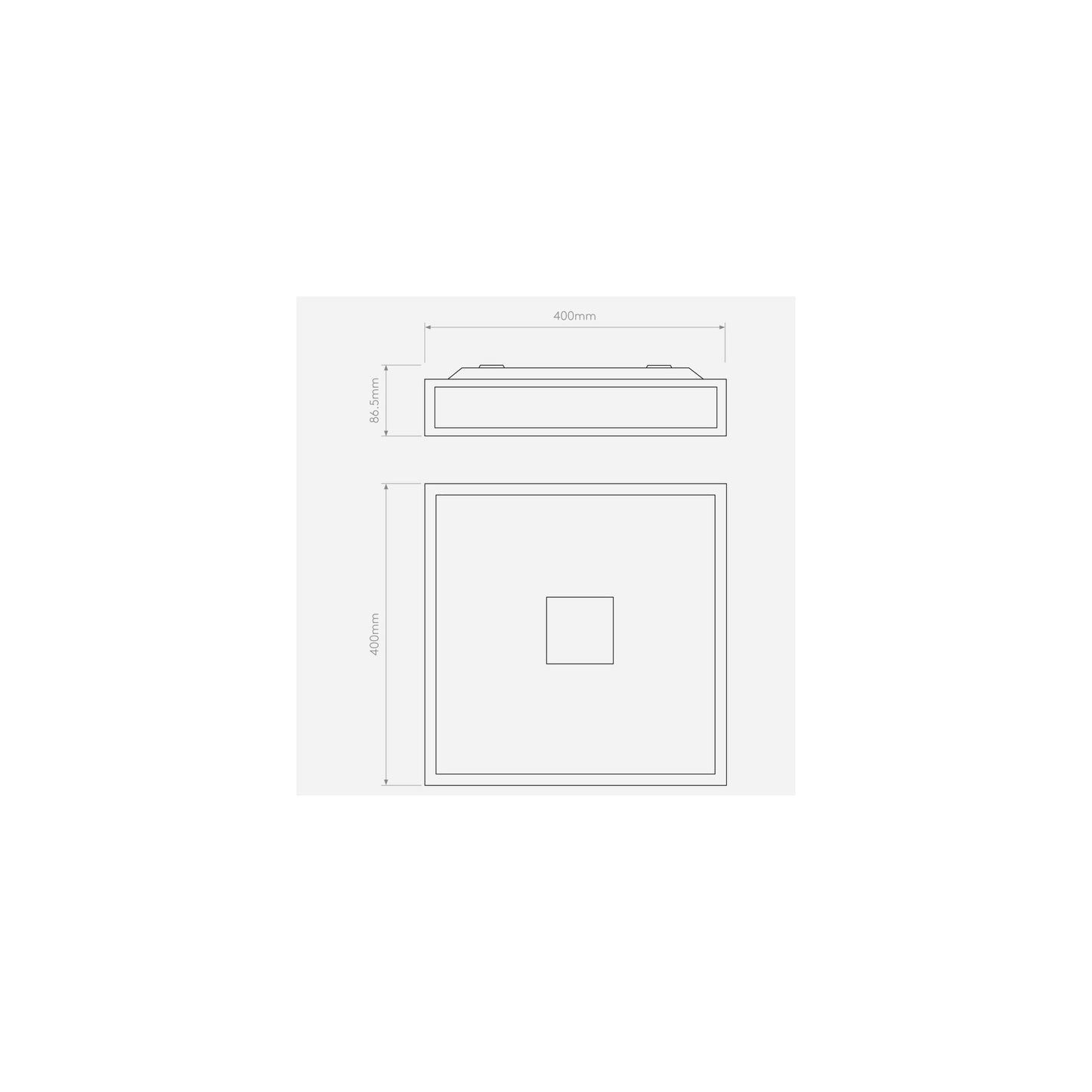 Mashiko 400 Square Ceiling Light