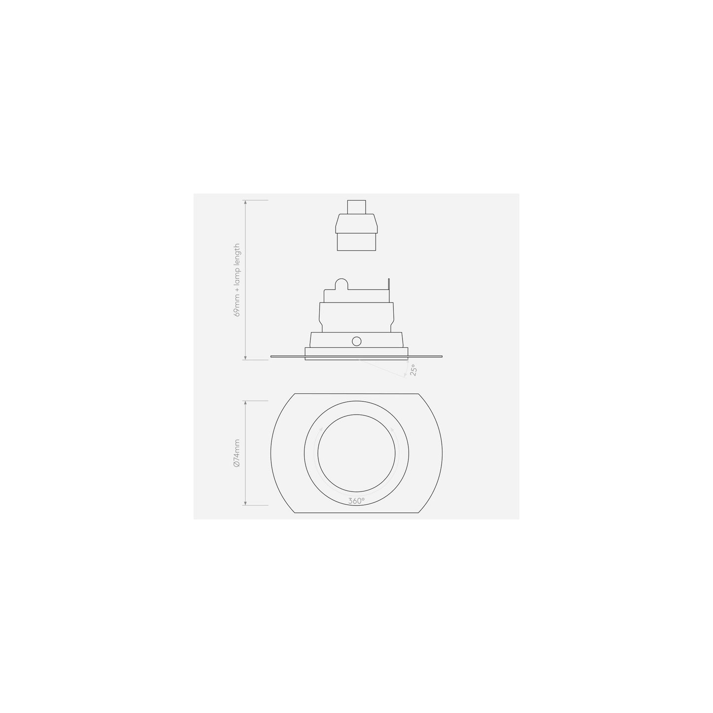Pinhole Slimline Round Flush Adjustable Fire-Rated Ceiling Light