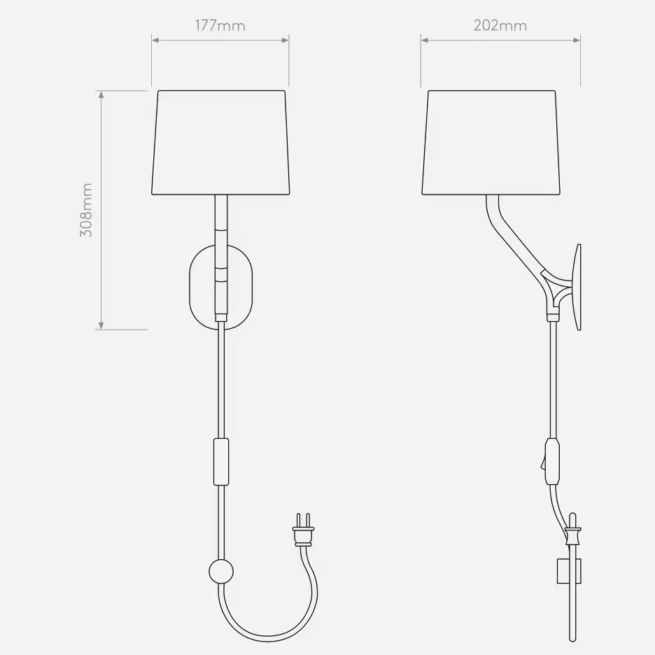 Arbor Plug-In Wall Light