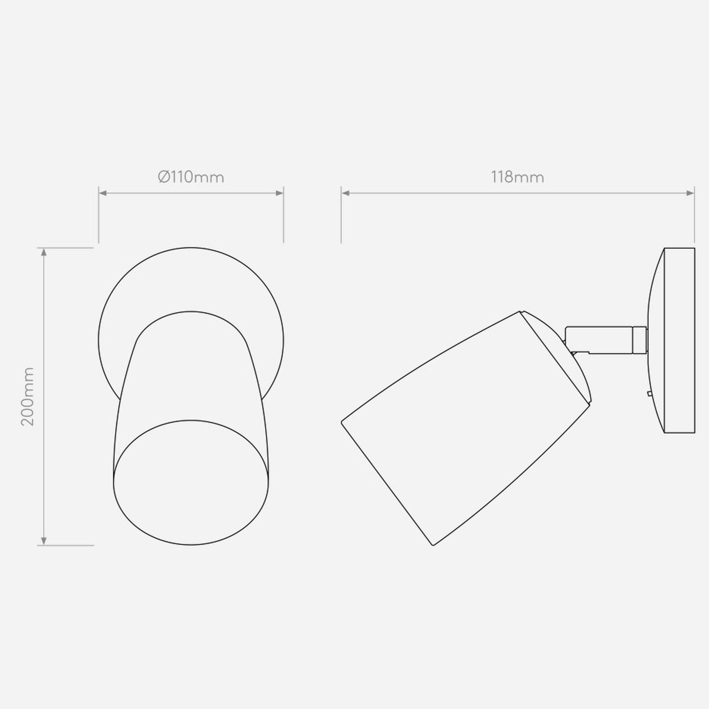 Carlton Wall Light in Matt White