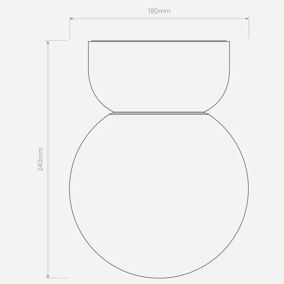 Lyra 180 Ceiling Light in Gloss Glaze White