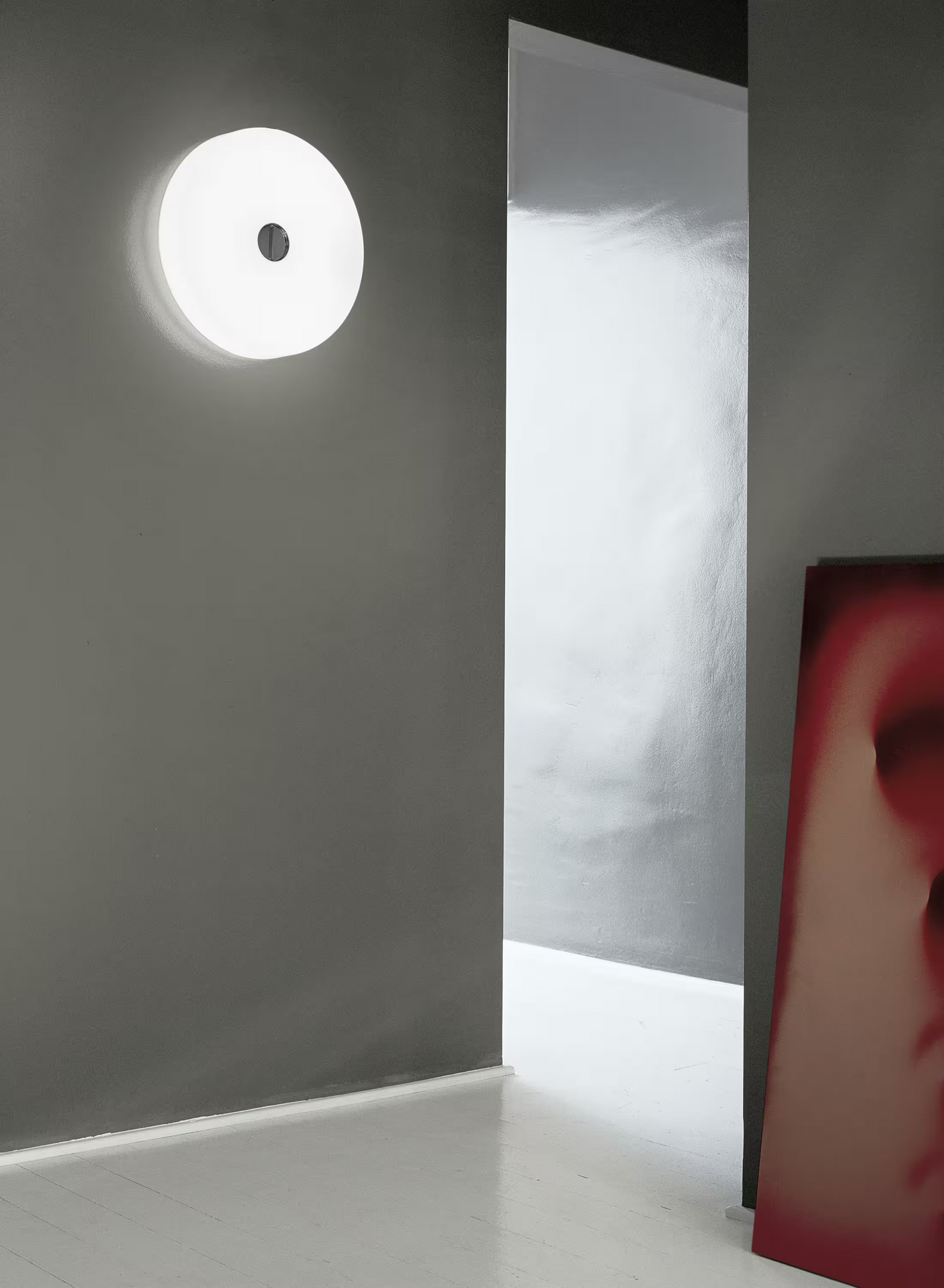 Button HL Wall and Ceiling Diffused Light with Blown Glass