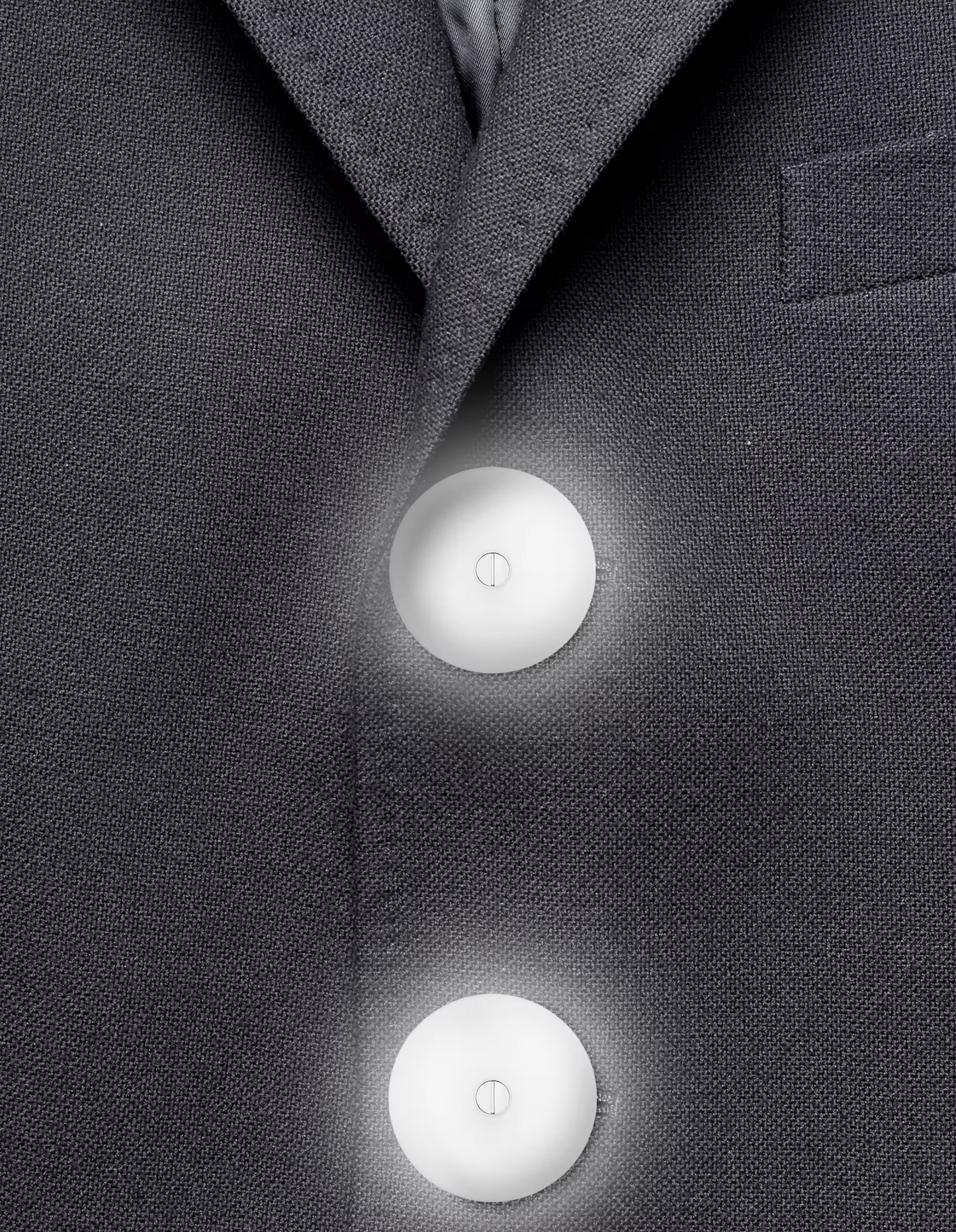 Button HL Wall and Ceiling Diffused Light with Blown Glass