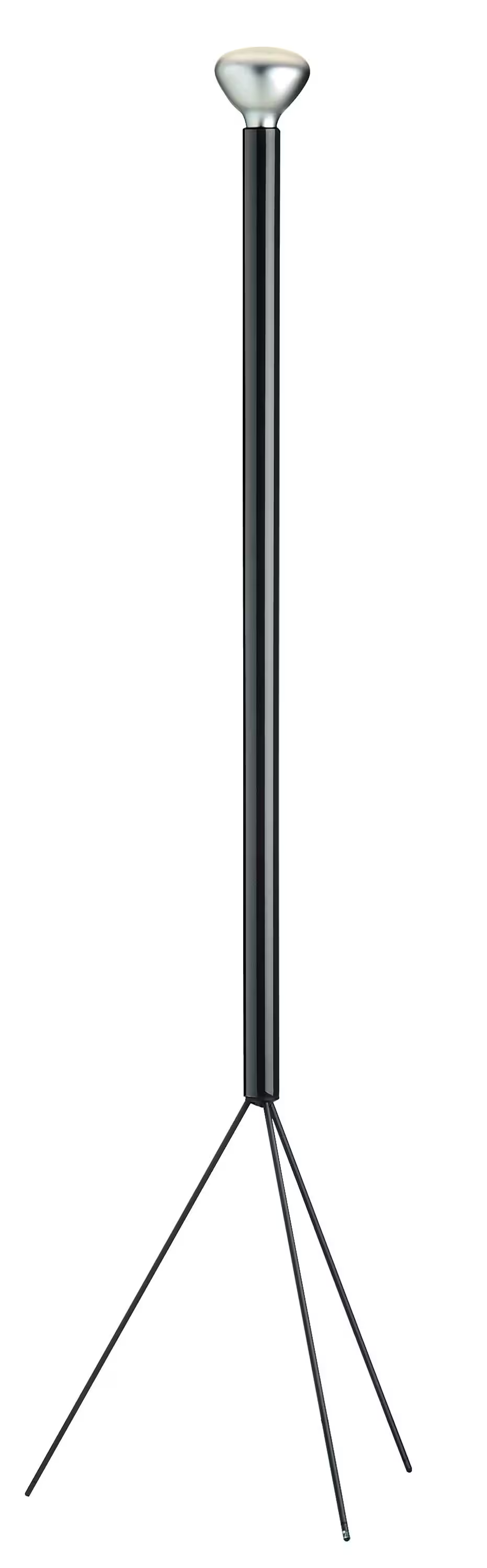 Luminator Anthracite Floor Lamp with Three Galvanized Metal Legs