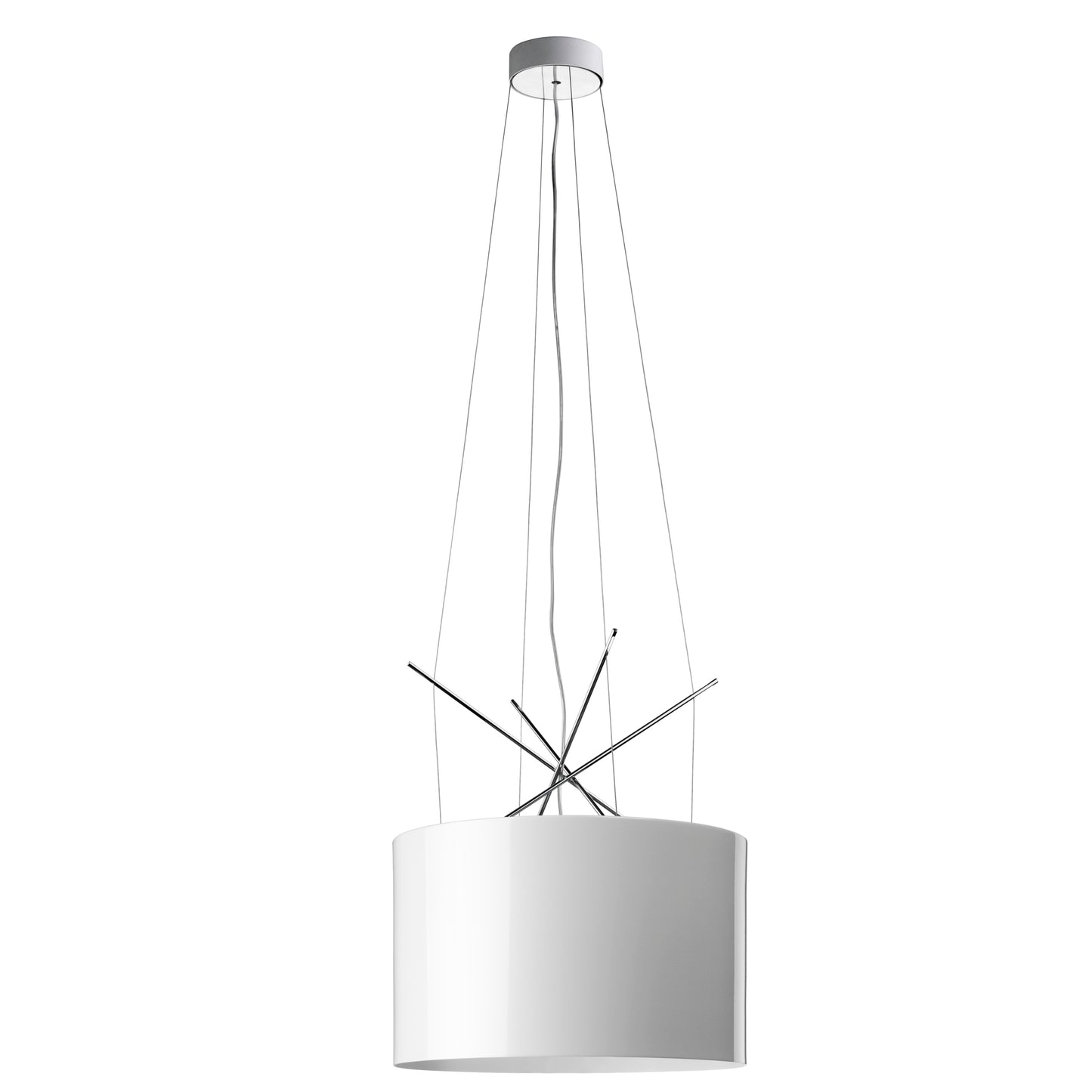 Ray S Plated Metal Pendant with Aluminium Diffuser