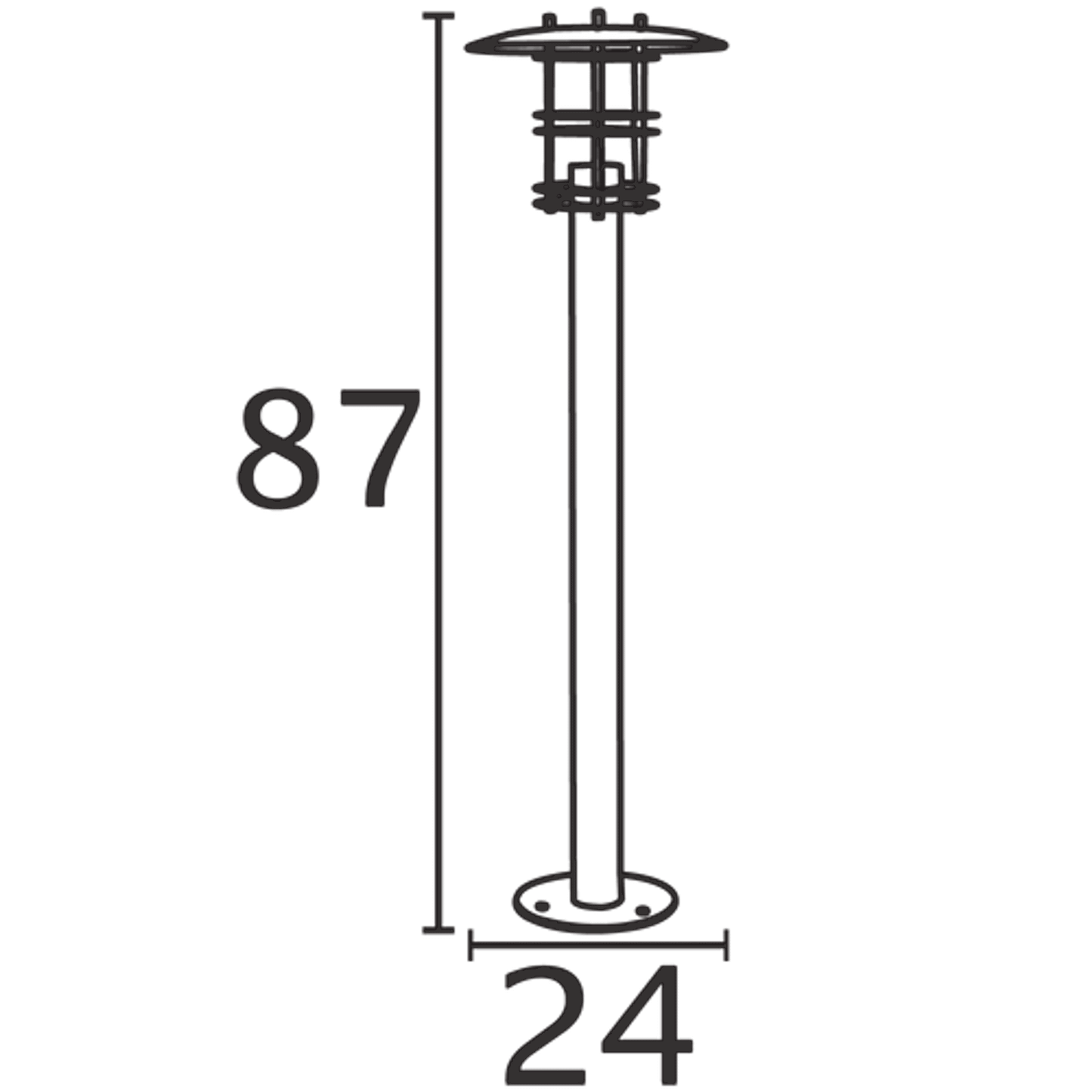 Fredensborg Outdoor Short Bollard Galvanized