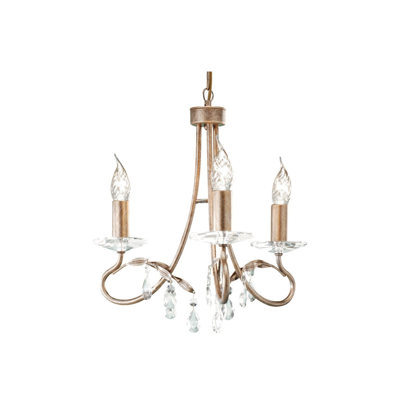 Christina 3-Light Chandelier Silver/Gold