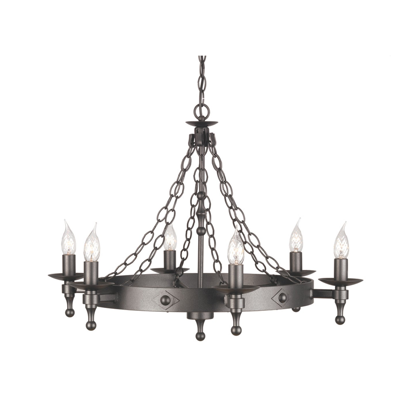 Warwick 6-Light Chandelier Graphite Black