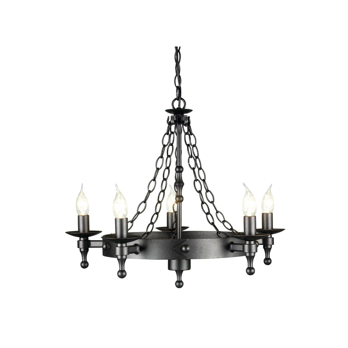 Warwick 5-Light Chandelier Graphite Black