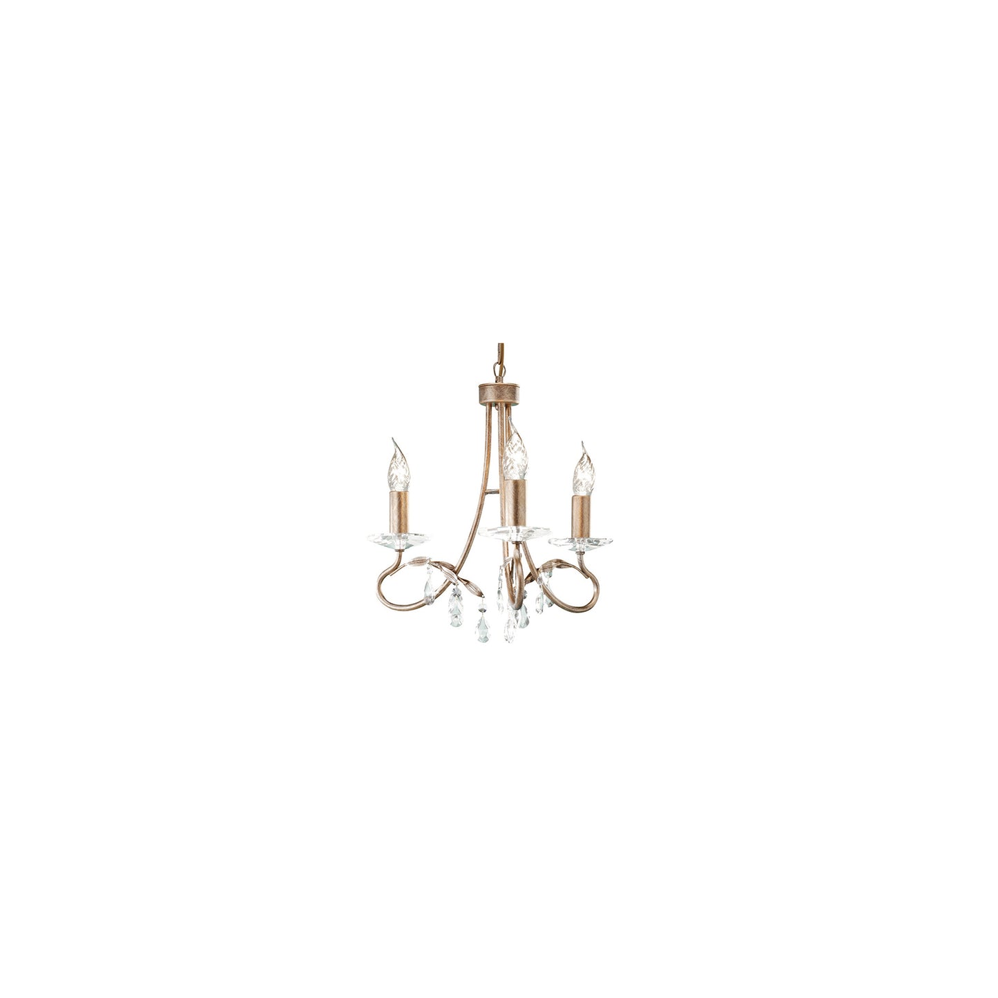 Christina 3-Light Chandelier Silver/Gold