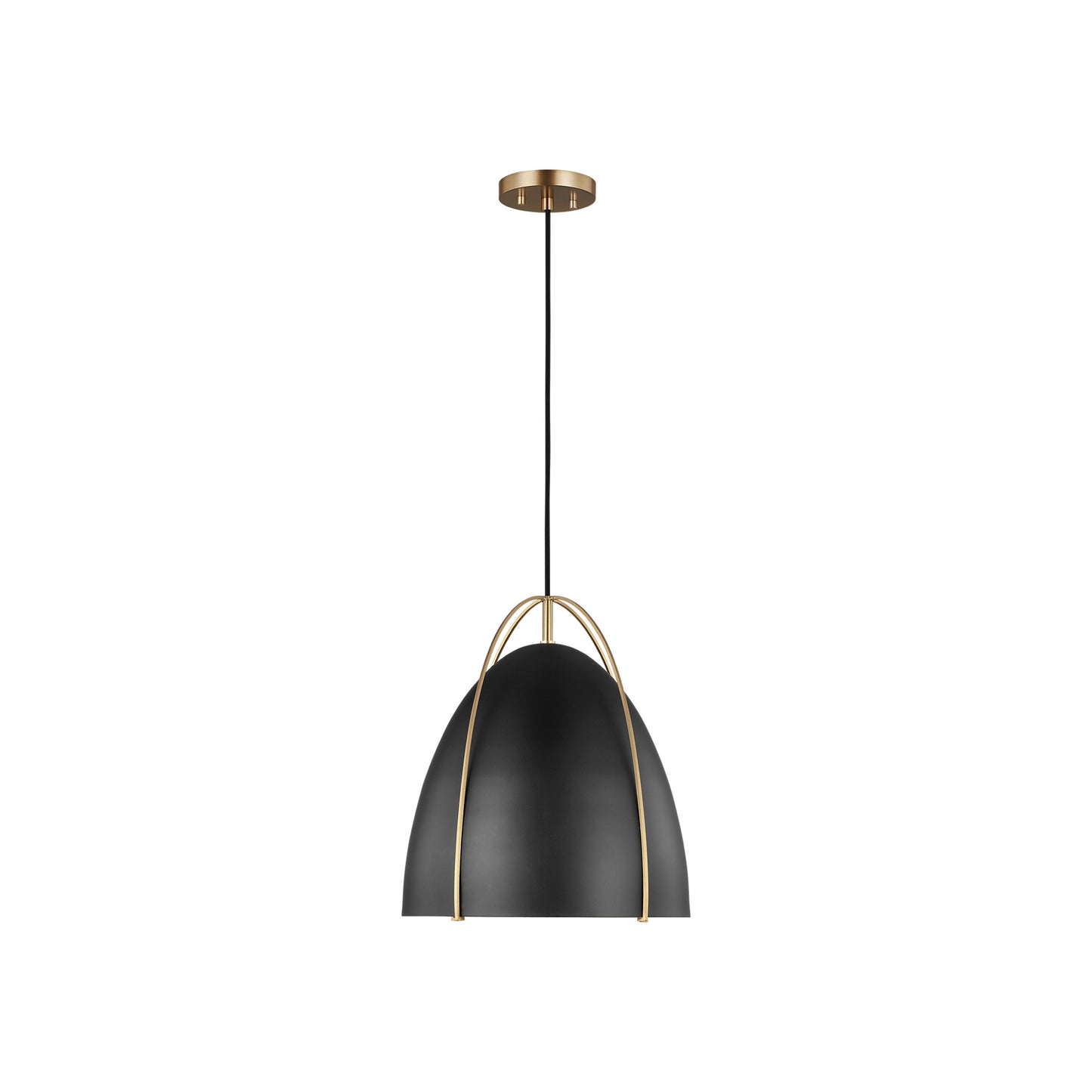Norman One Light Pendant with Matt Black Shade