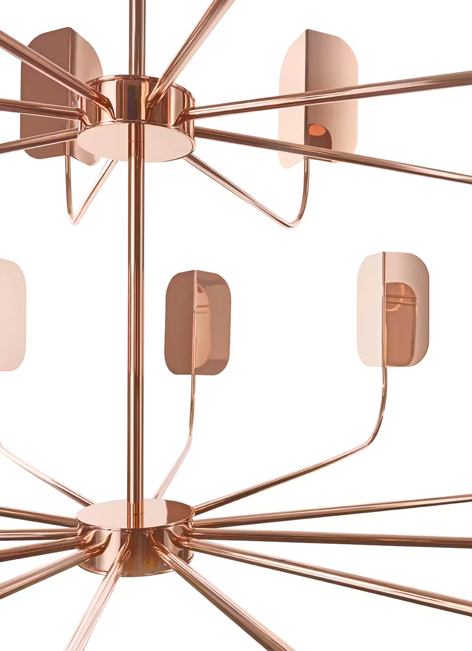 Leaf 24-Light Metal Chandelier