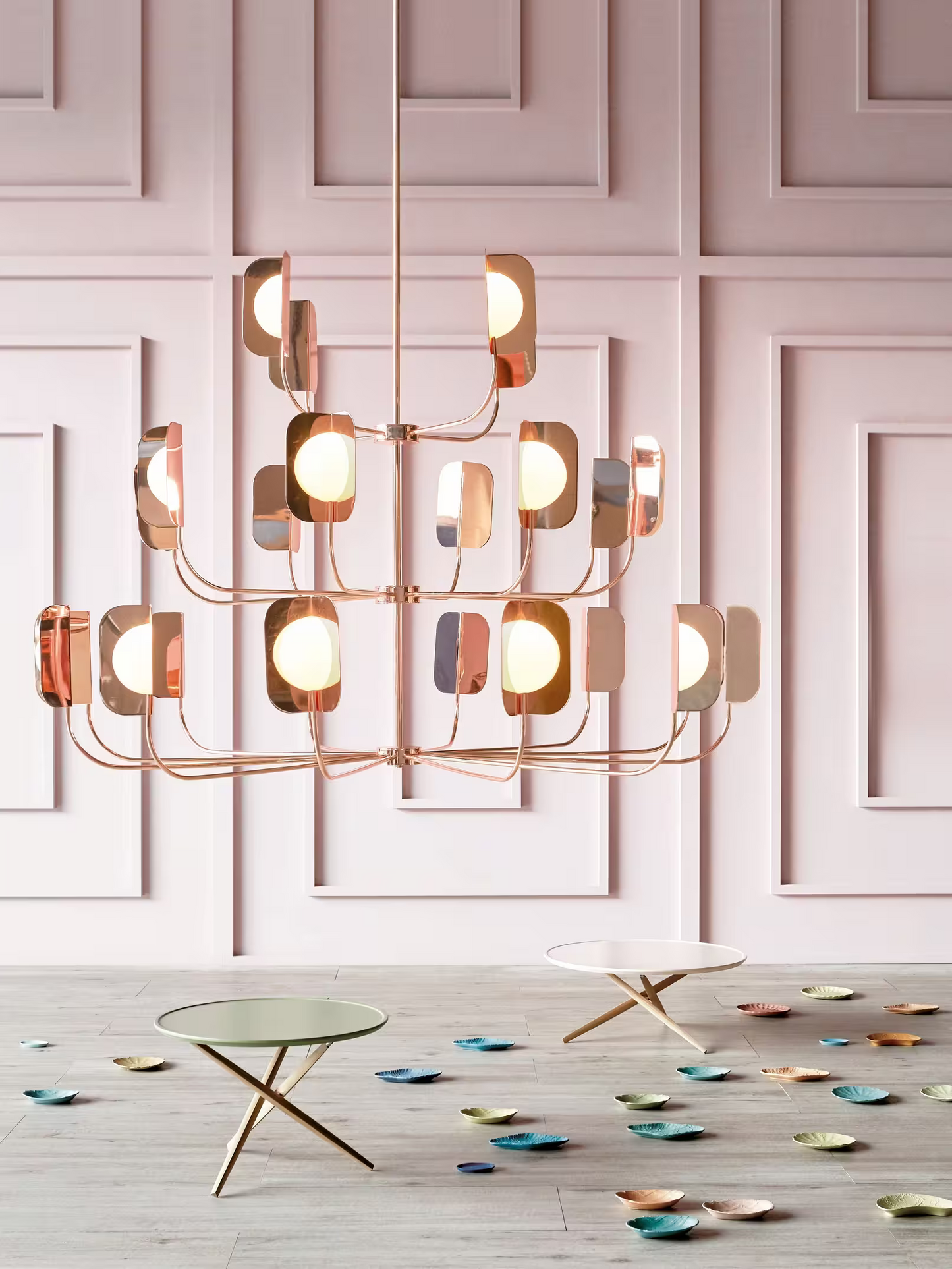 Leaf 24-Light Metal Chandelier