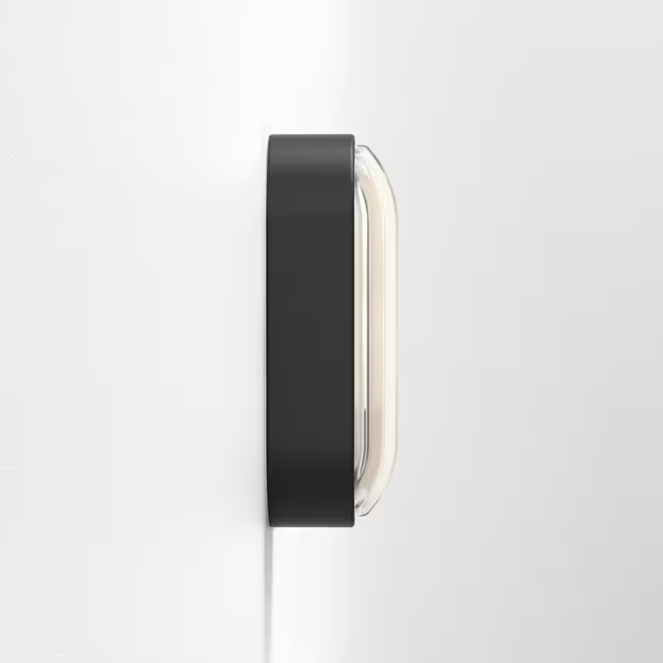 Montreal Oval Wall Light in Textured Black