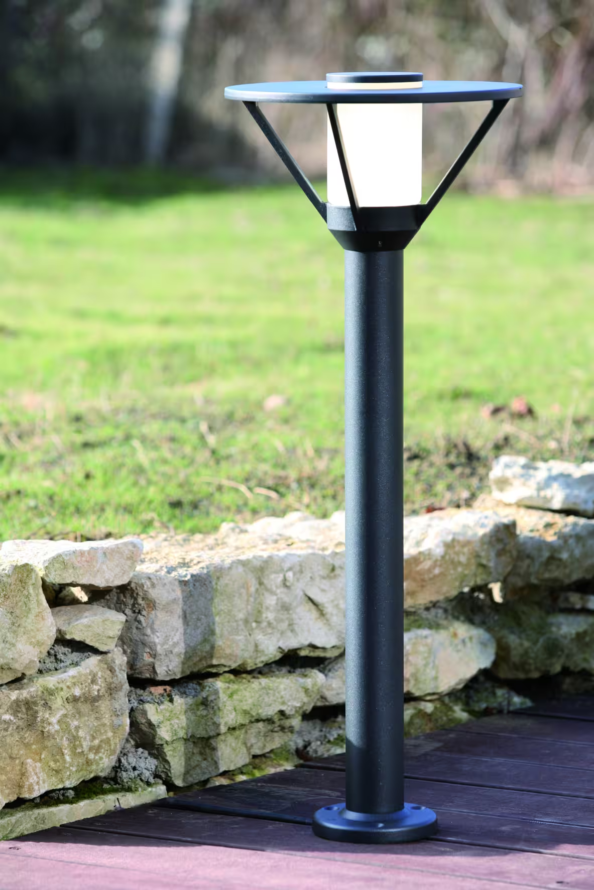 Bermude Small Frosted Glass Bollard