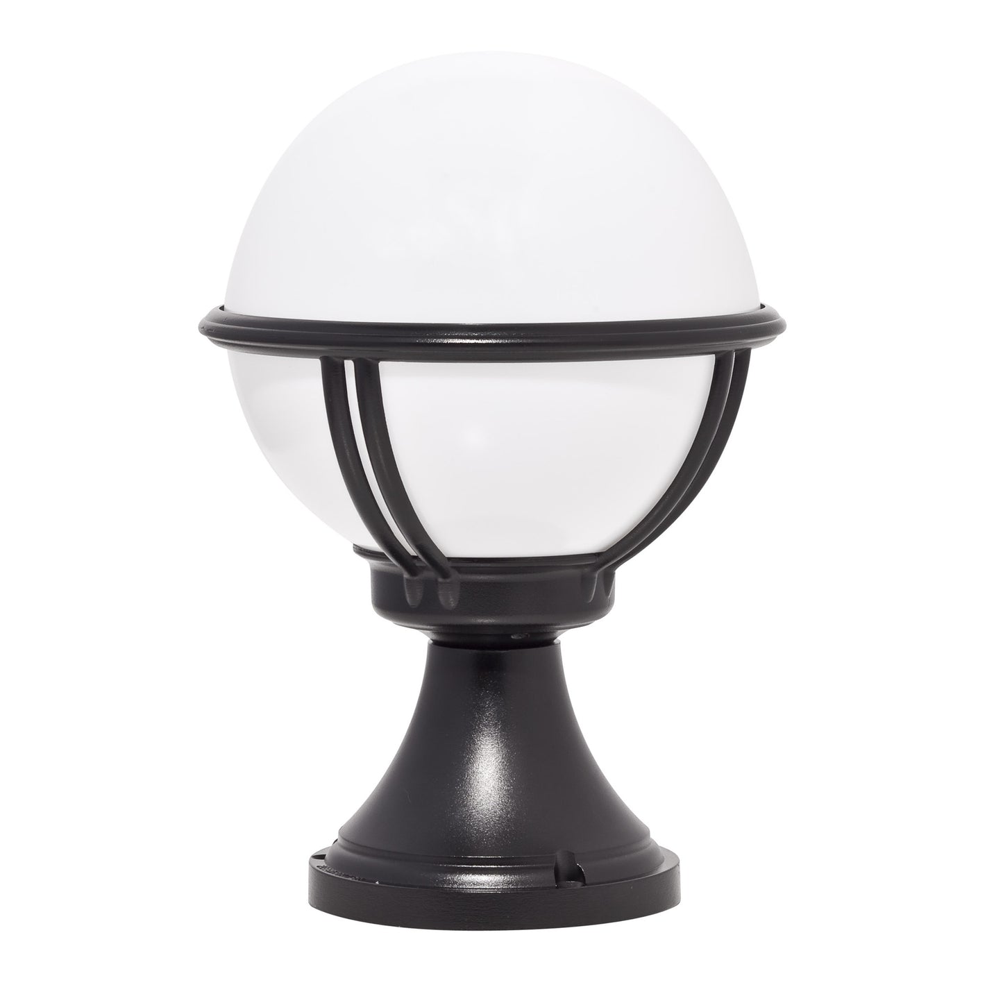 Boreal Model 6 Opal Glass Bollard with Cast Aluminium