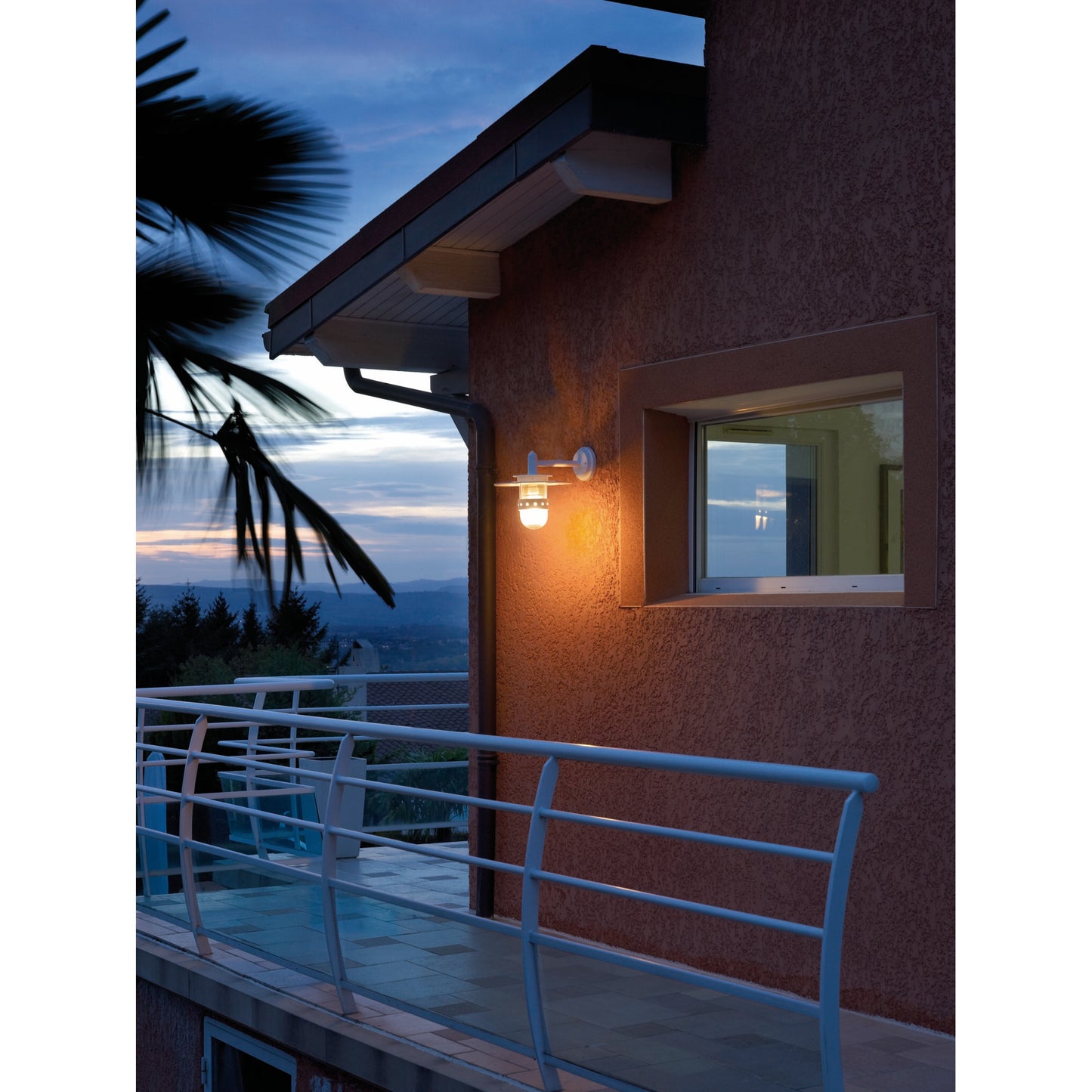 Kent Clear Prismatic Glass Wall Light with Glare Reducing Ring