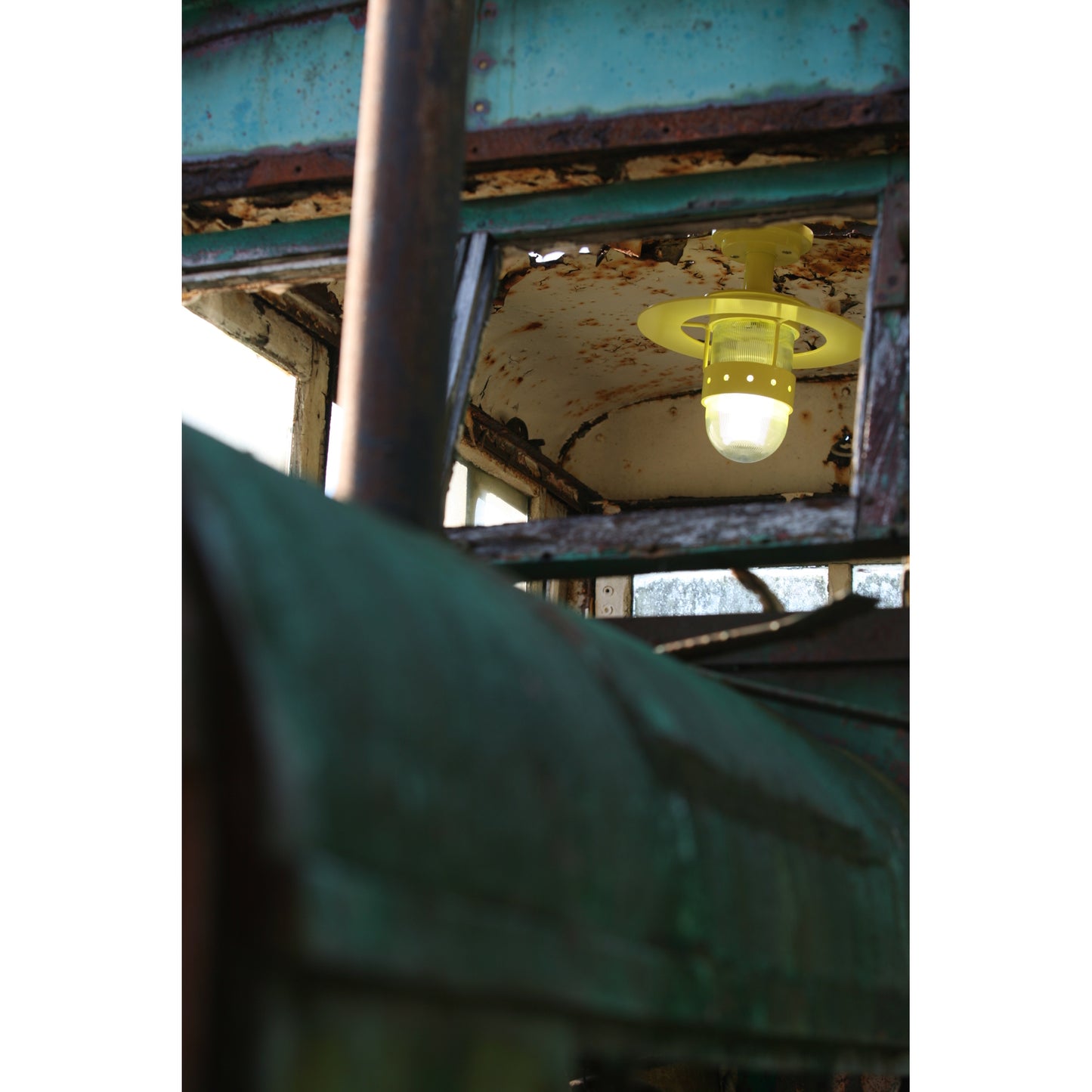 Kent Clear Prismatic Glass Ceiling Light with Glare Reducing Ring