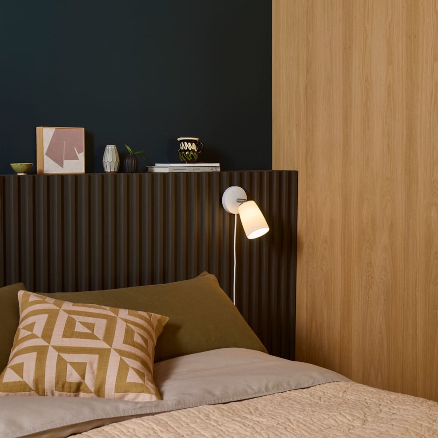Carlton Plug-In Wall Light in Matt White