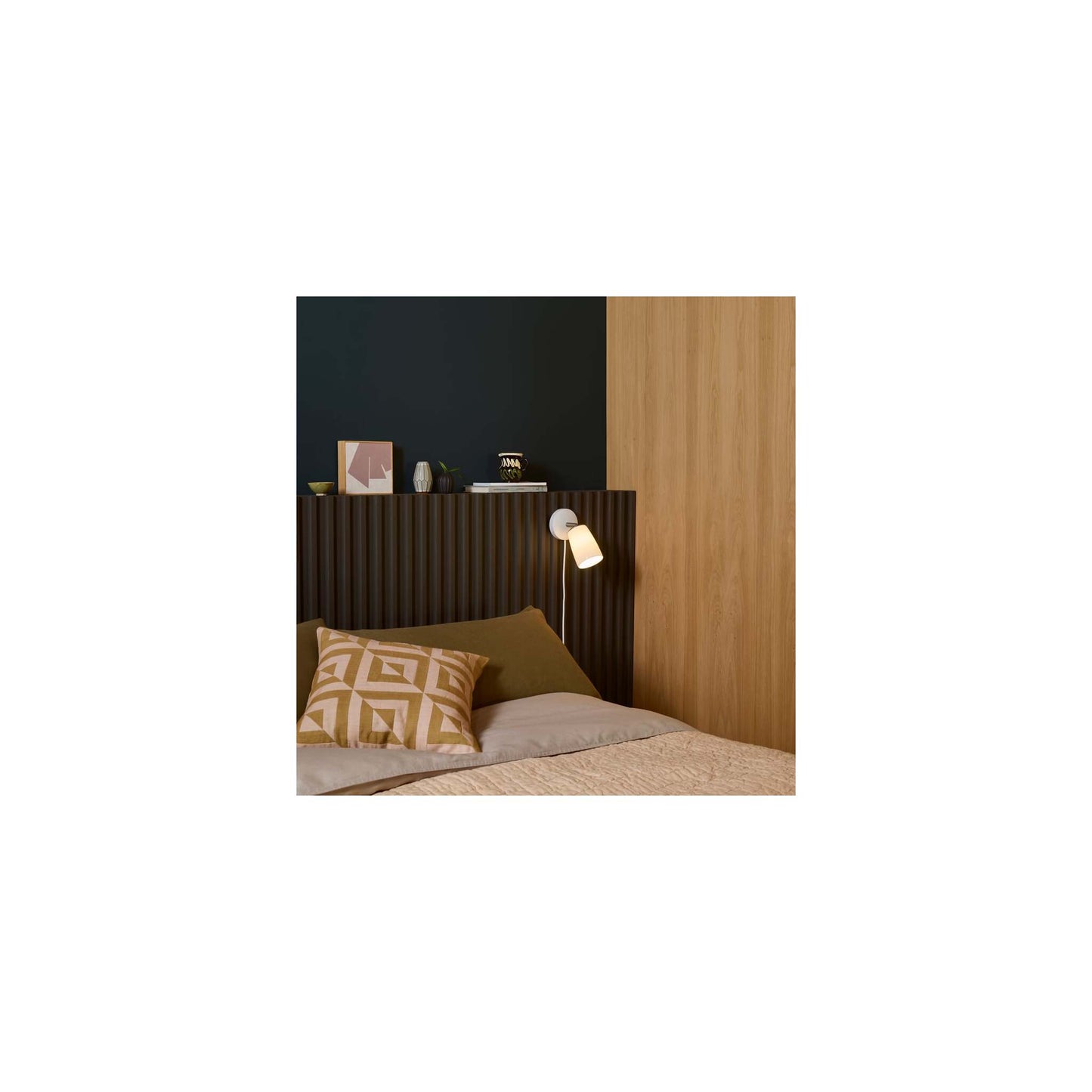 Carlton Plug-In Wall Light in Matt White