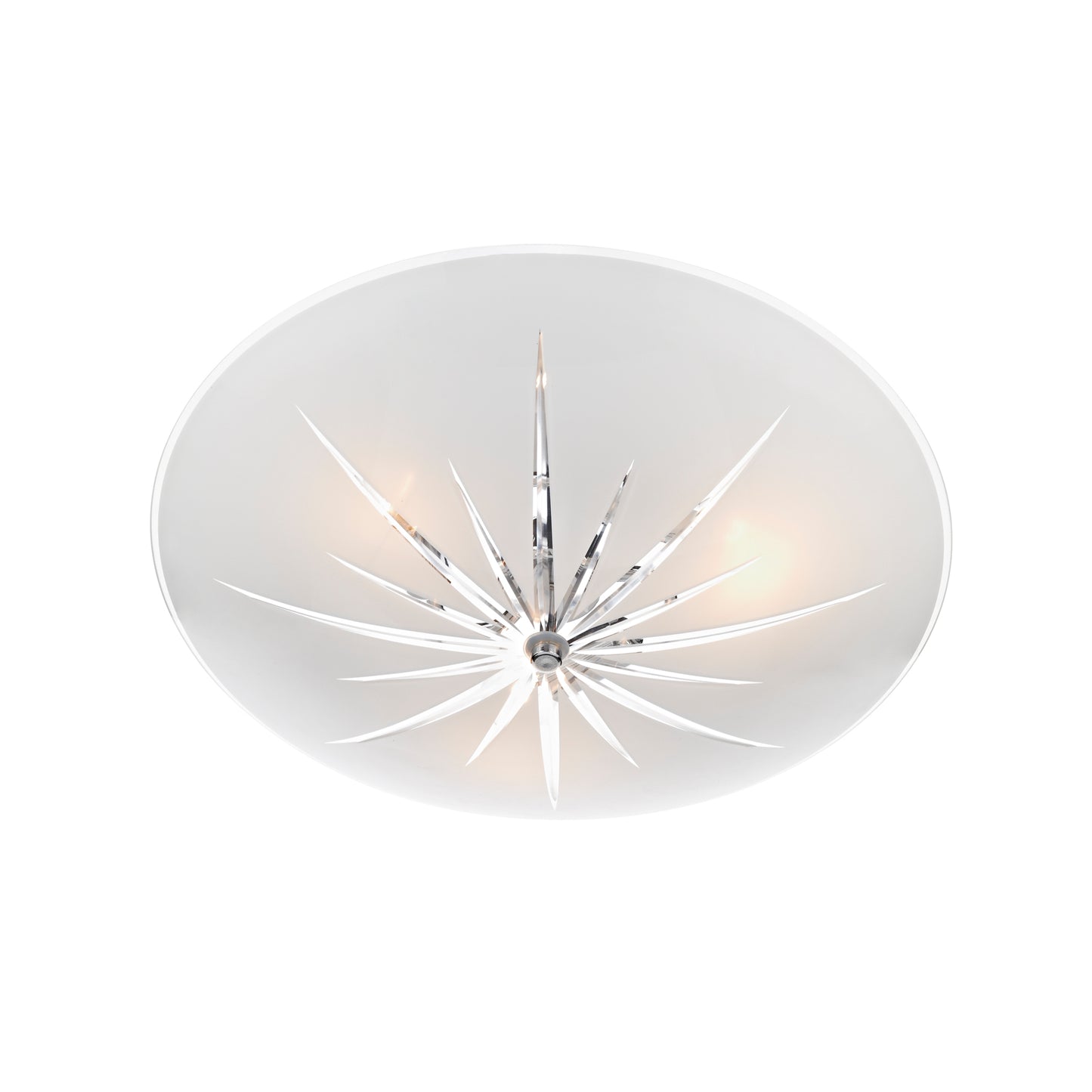 Albany 3-Light Semi Flush Mount with Frosted Glass