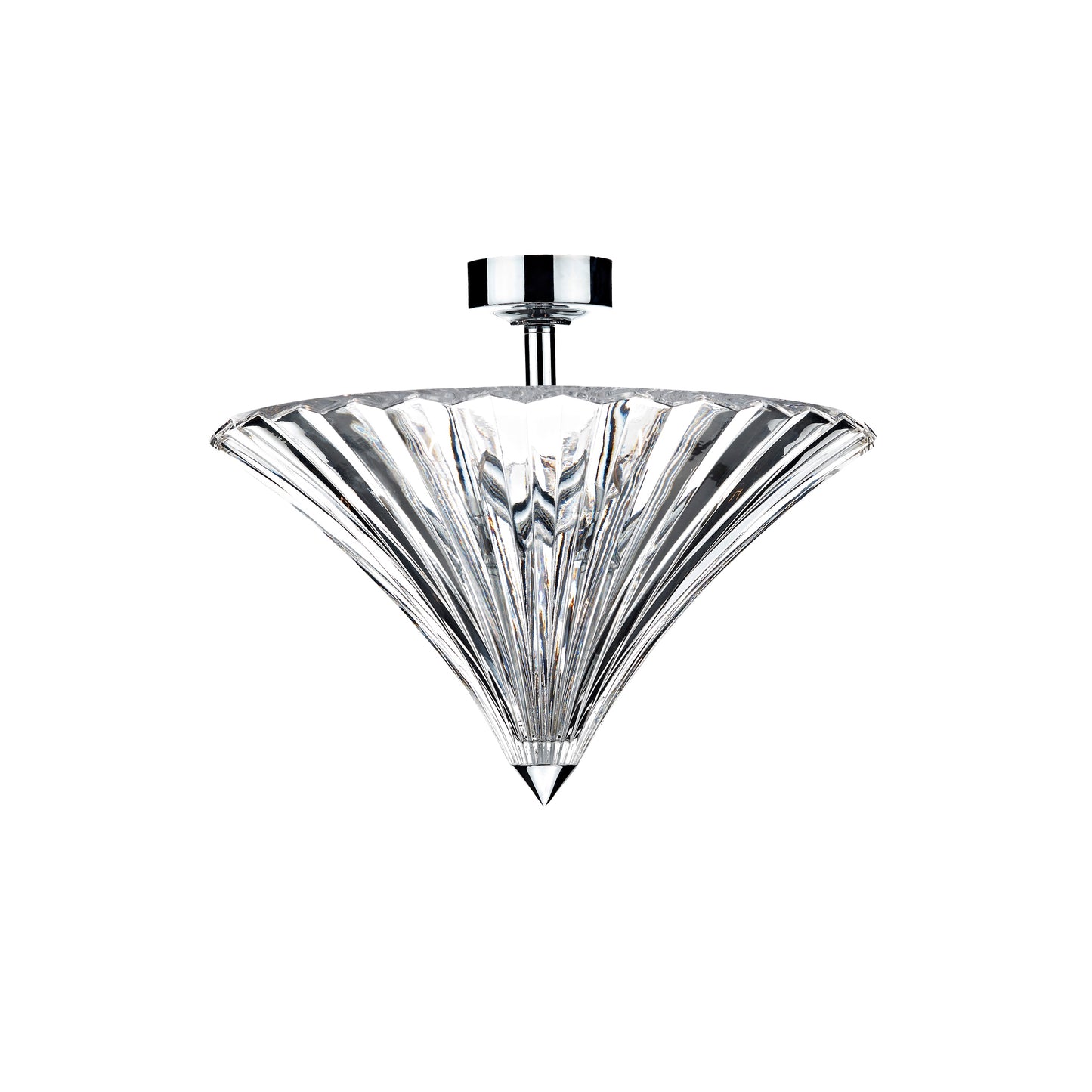 Ardeche 3-Light Flush Mount Polished Chrome