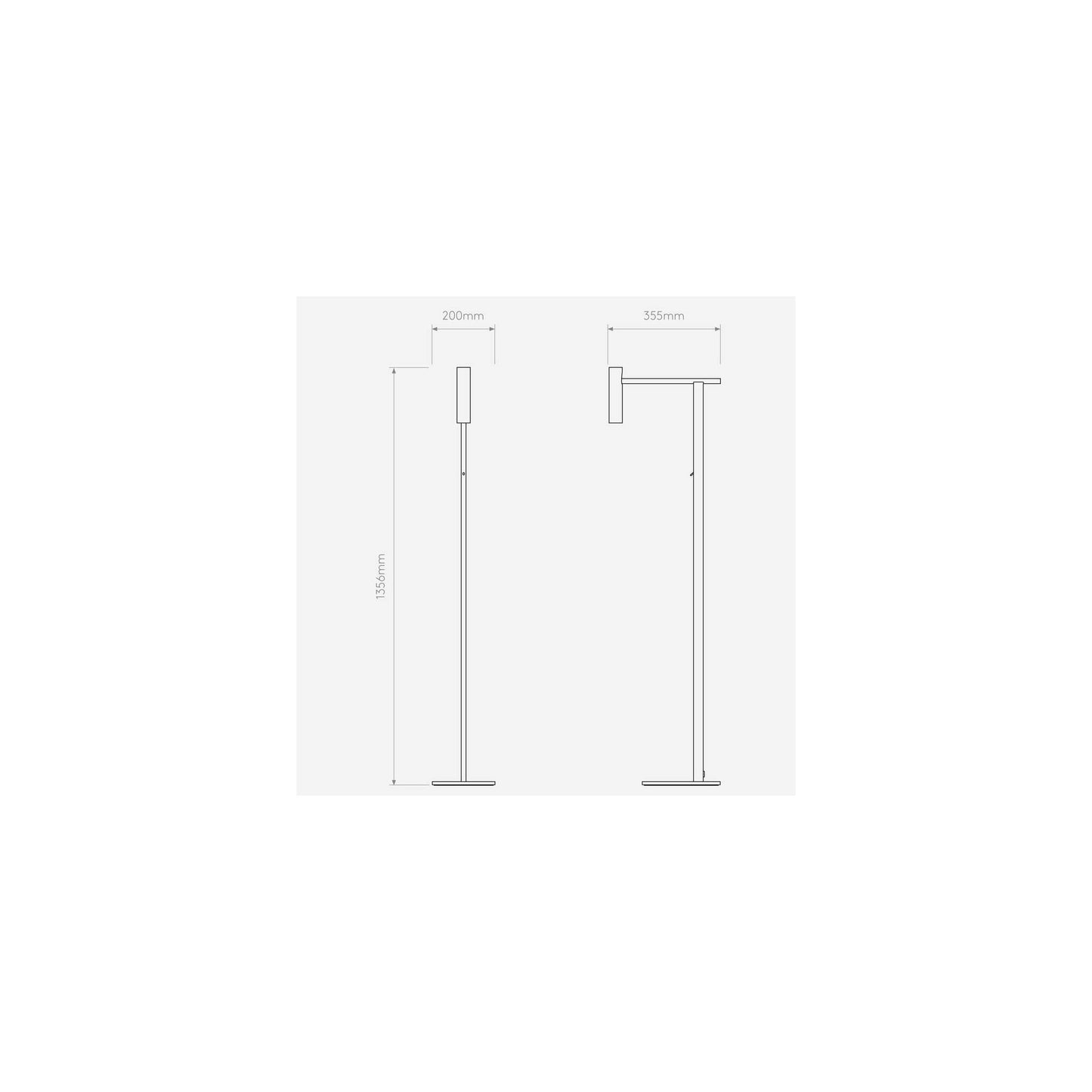 Leda Floor Lamp in Matt Black