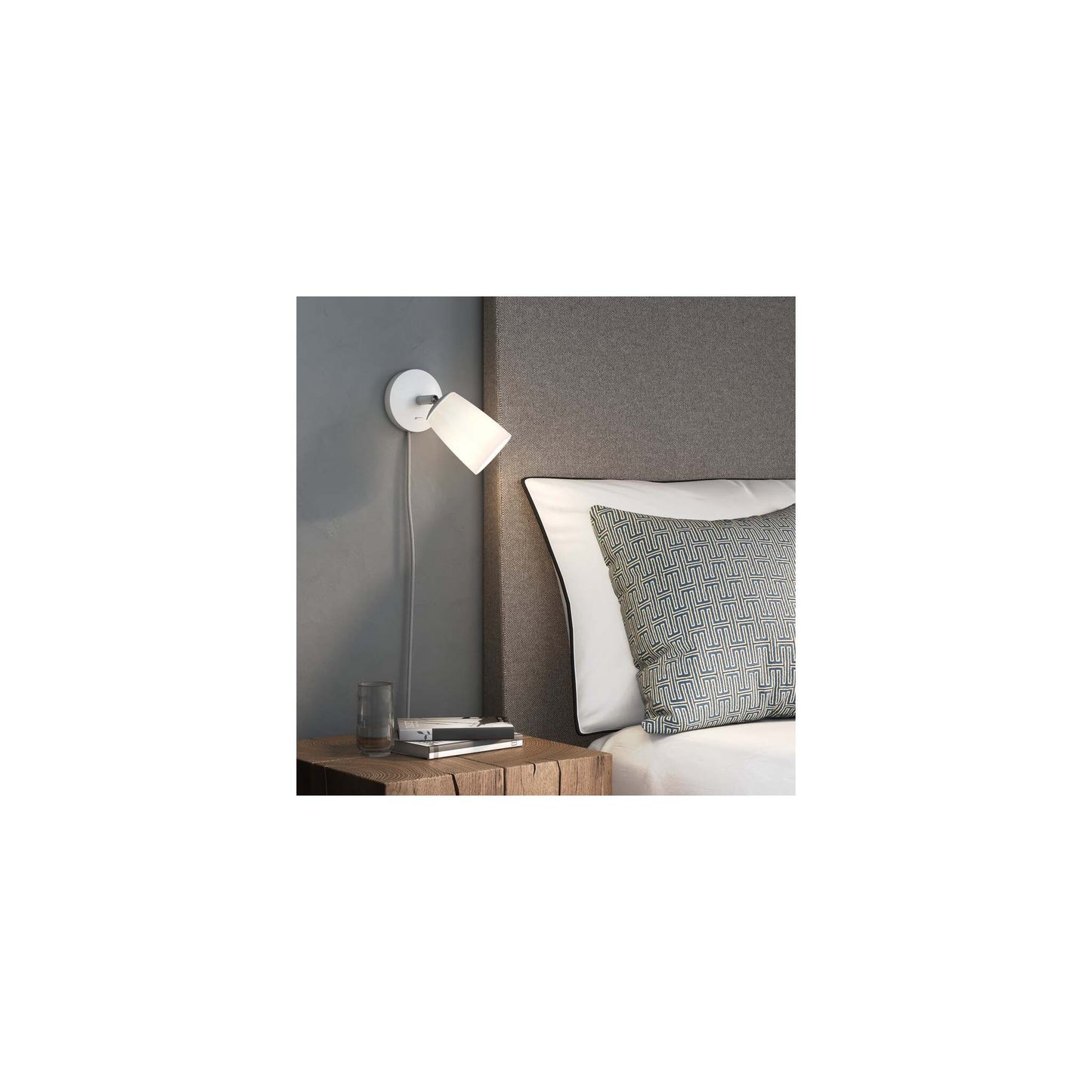 Carlton Plug-In Wall Light in Matt White