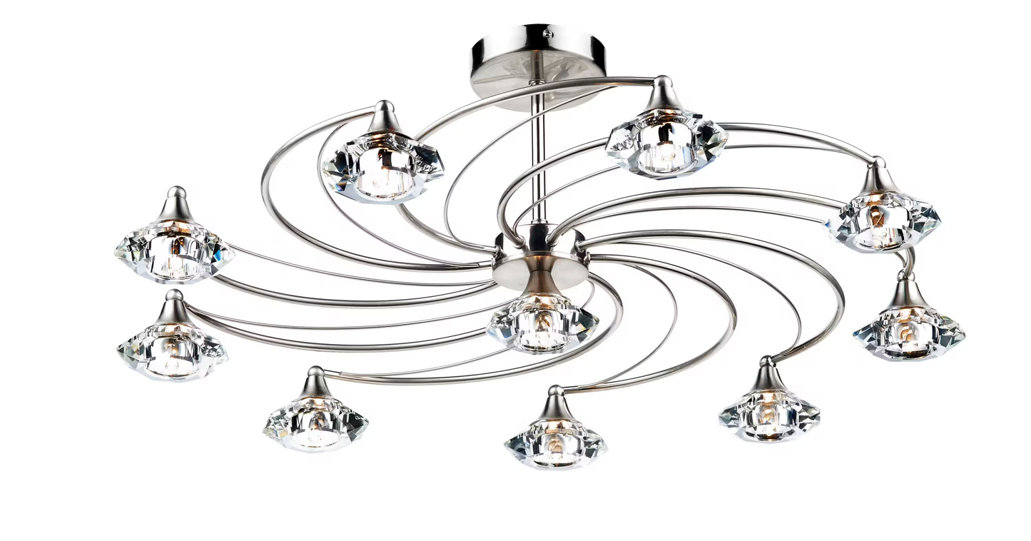 Luther 10-Light Flush Mount