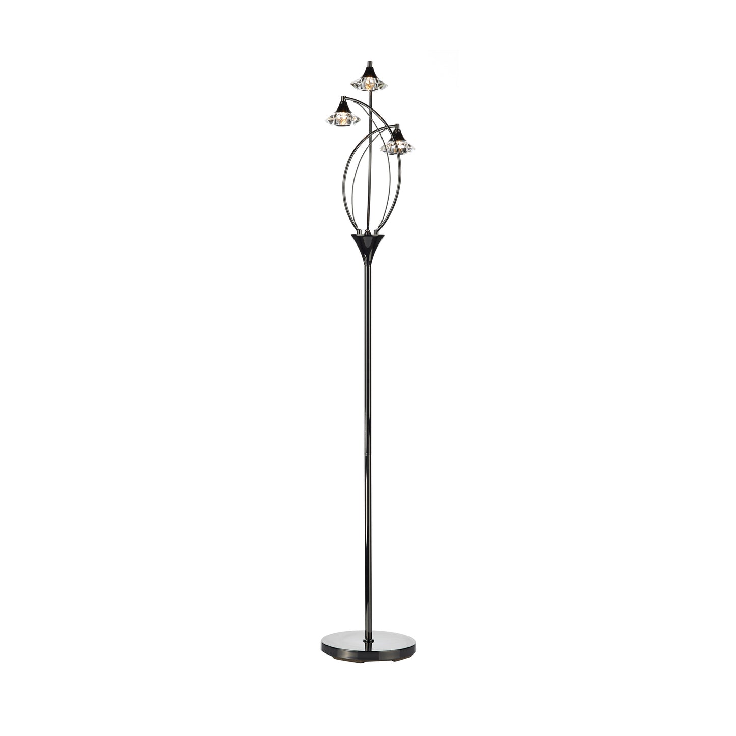 Luther 3-Light Floor Lamp with Crystal Glass