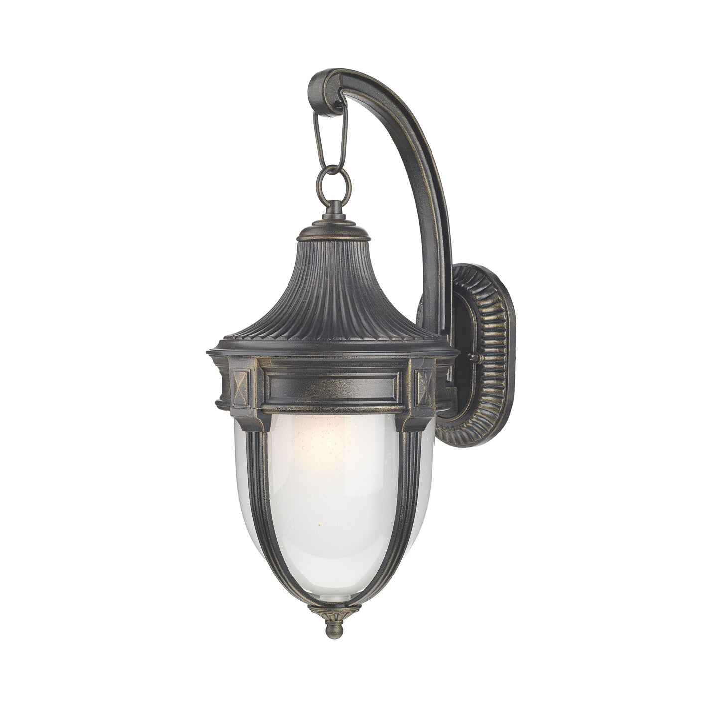 Richmond Small Outdoor Wall Lantern Black Gold