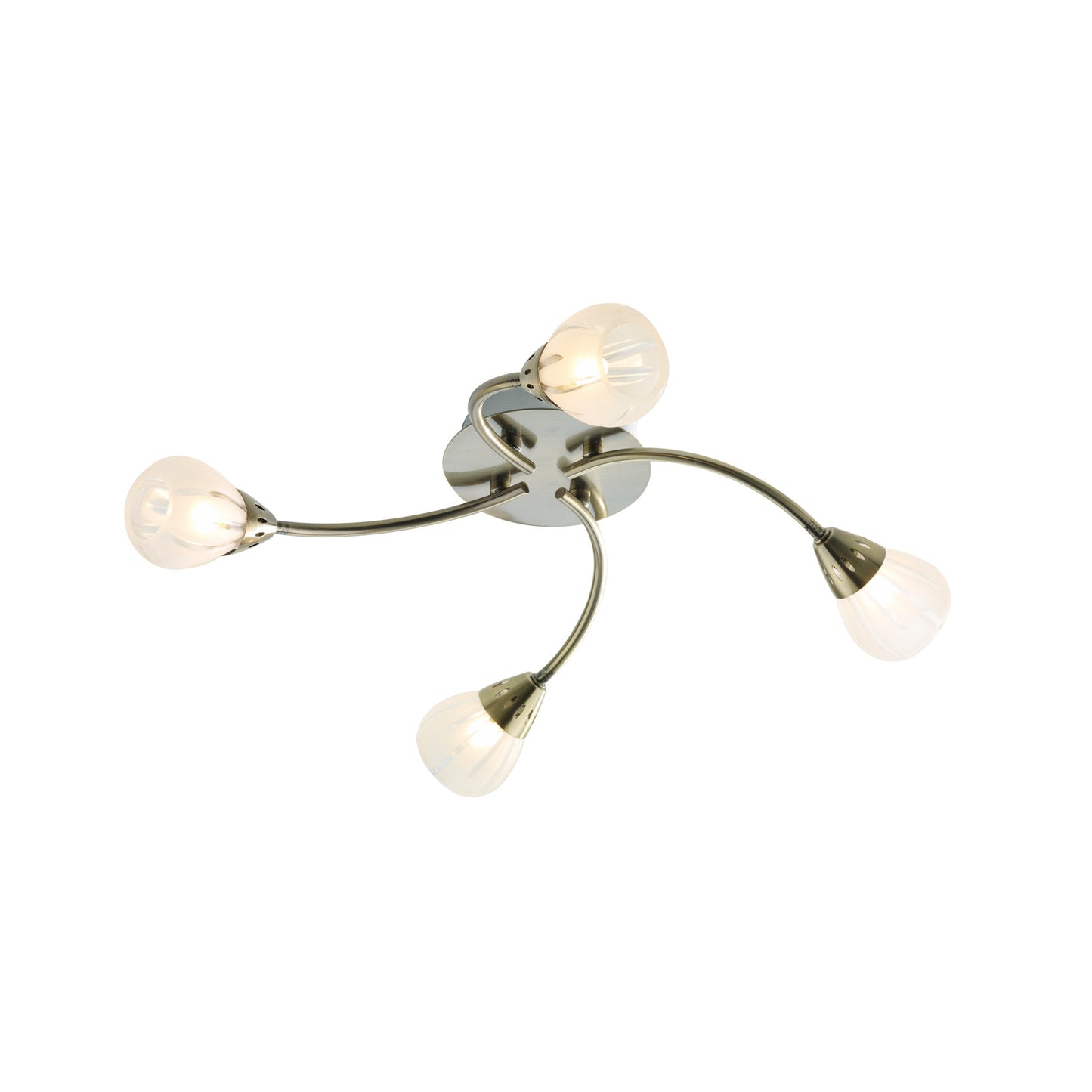 Villa 4-Light Etched Glass Flush Mount