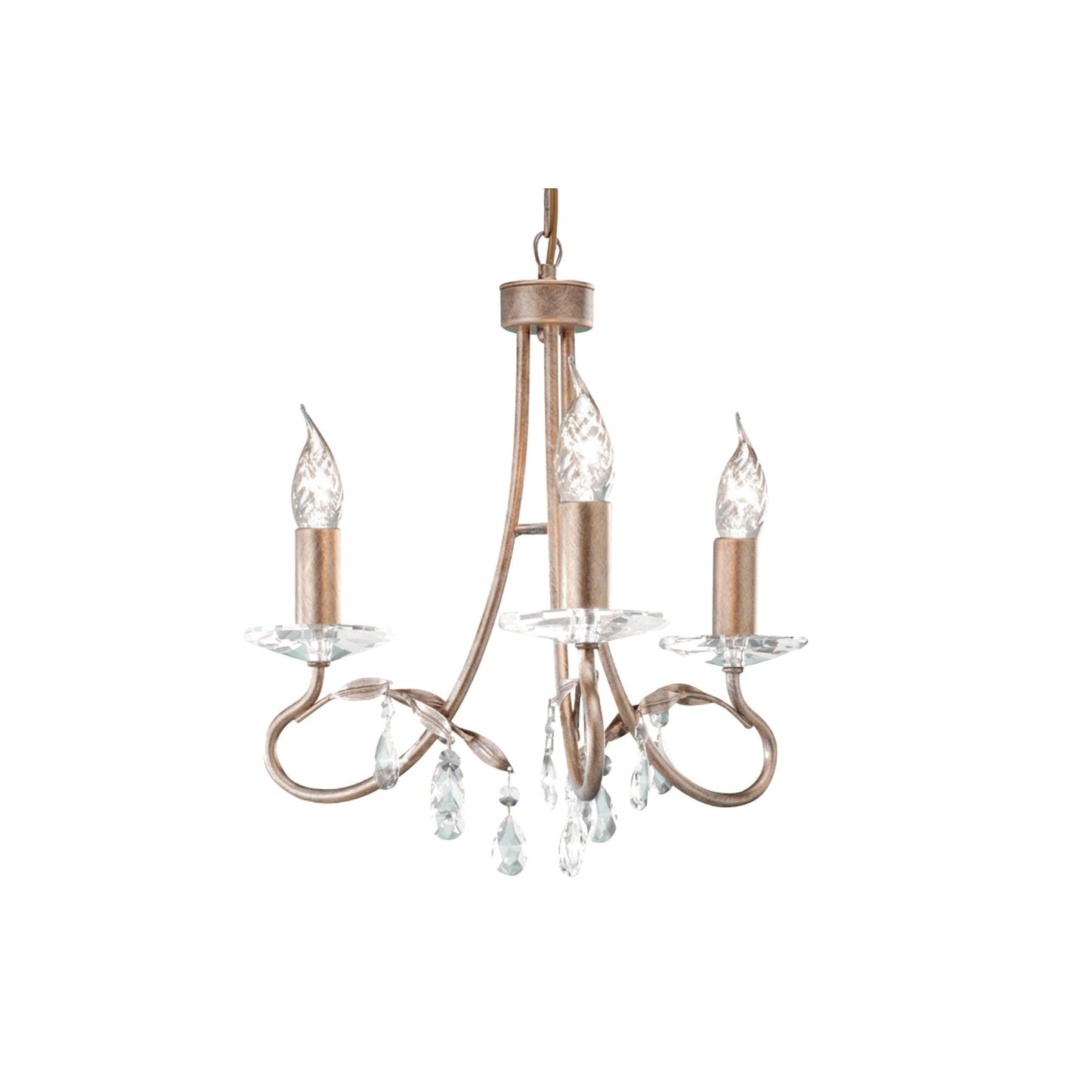 Christina 3-Light Chandelier Silver/Gold