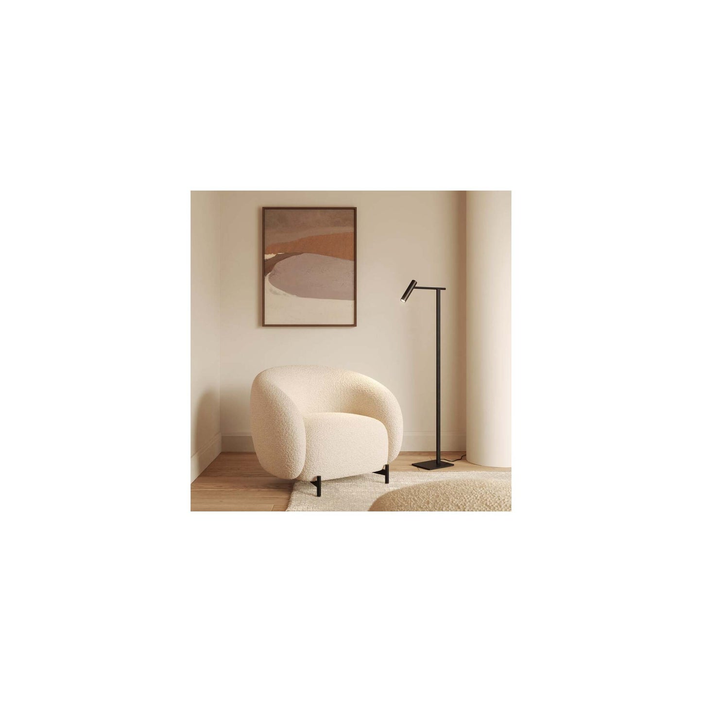 Leda Floor Lamp in Matt Black