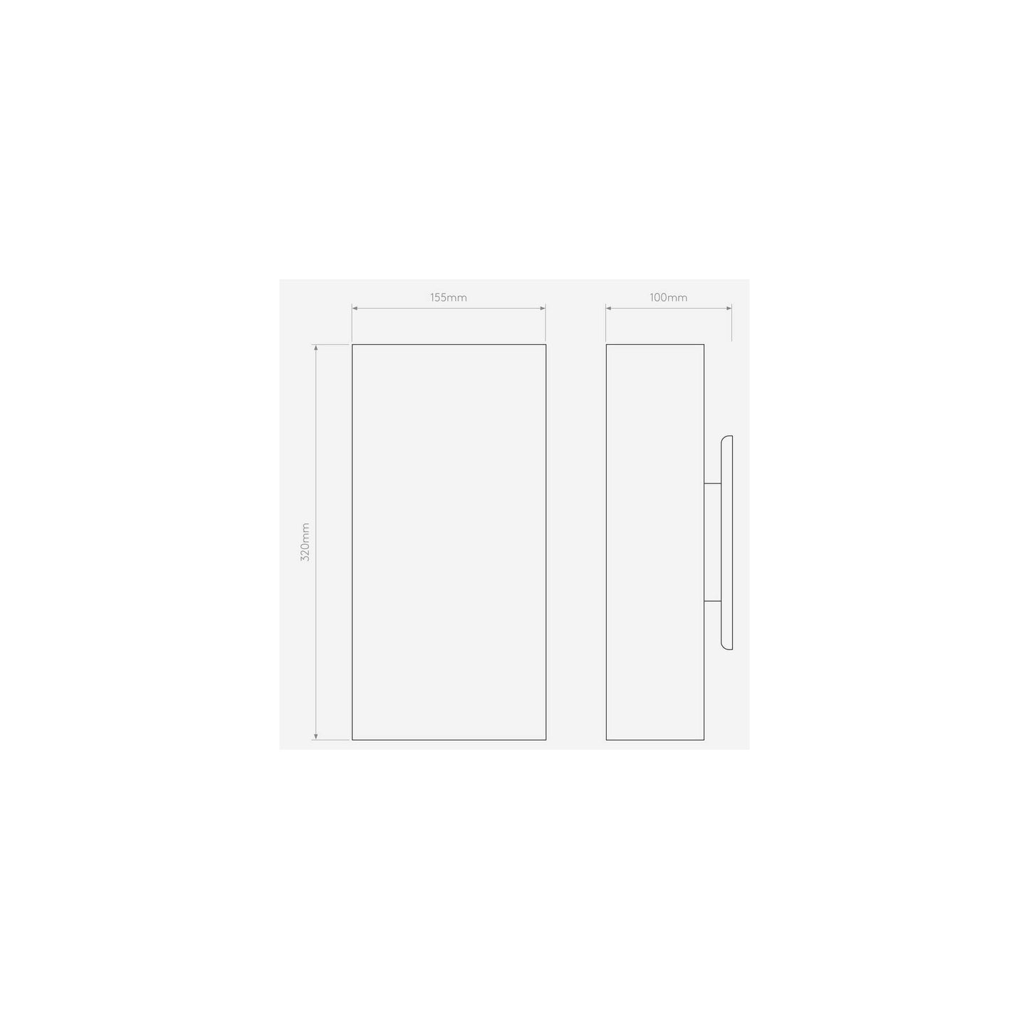 Comino 155 Wall Light in Plaster White
