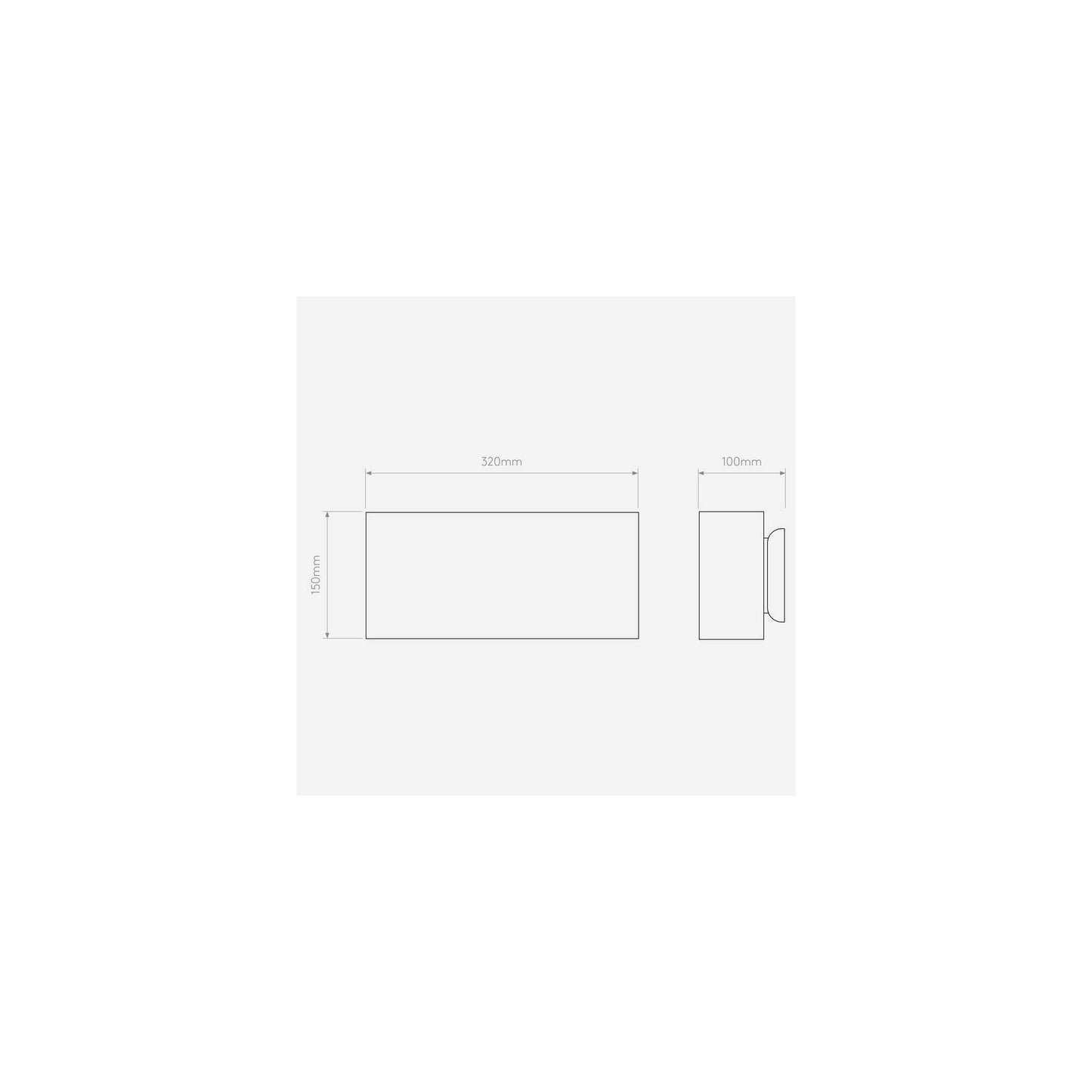 Comino 320 Wall Light in Plaster White