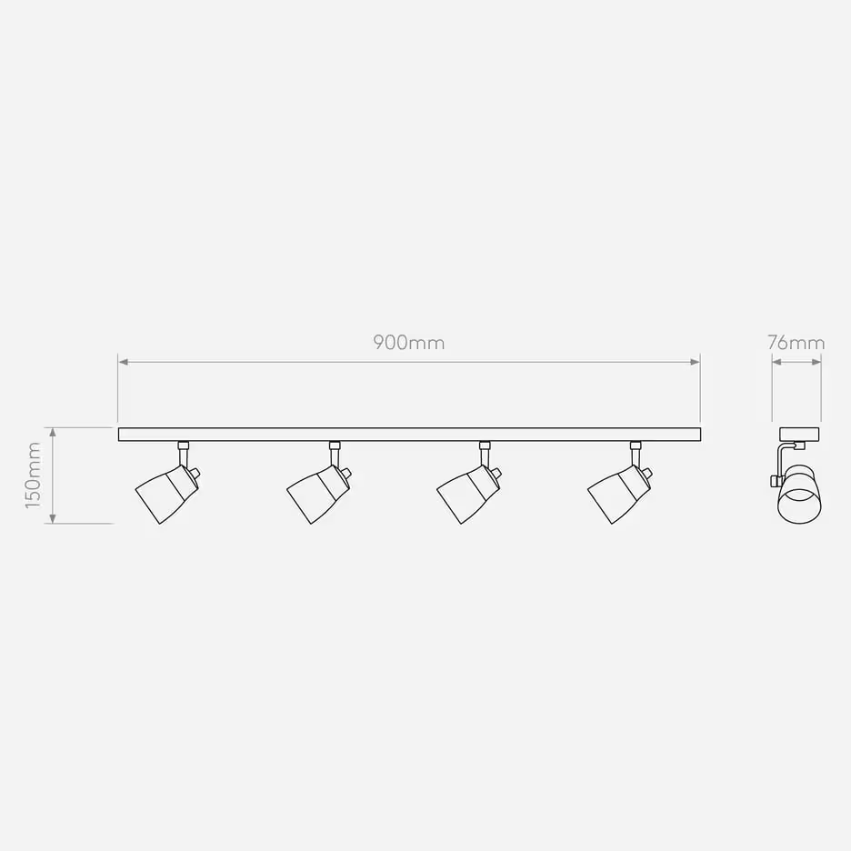 Juno Four Bar Ceiling Spotlight