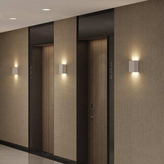 Tile 170 Phase Wall Light in Matt White