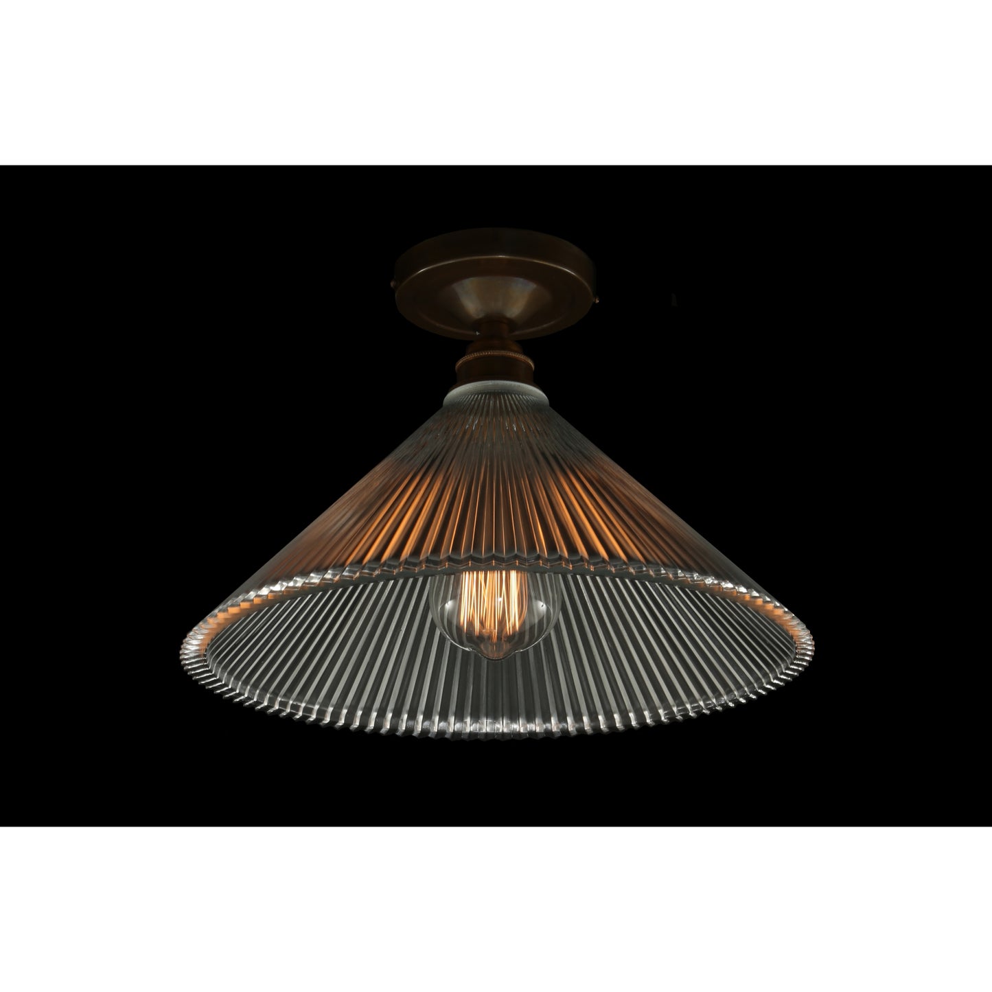 Hanoi Vintage Holophane Flush Ceiling Fitting