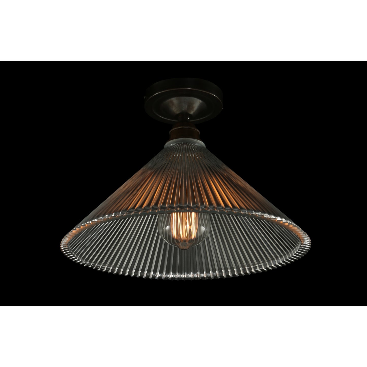 Hanoi Vintage Holophane Flush Ceiling Fitting
