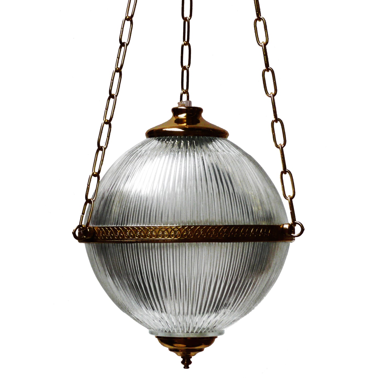 Blaenau 30cm Victorian Holophane Glass Pendant