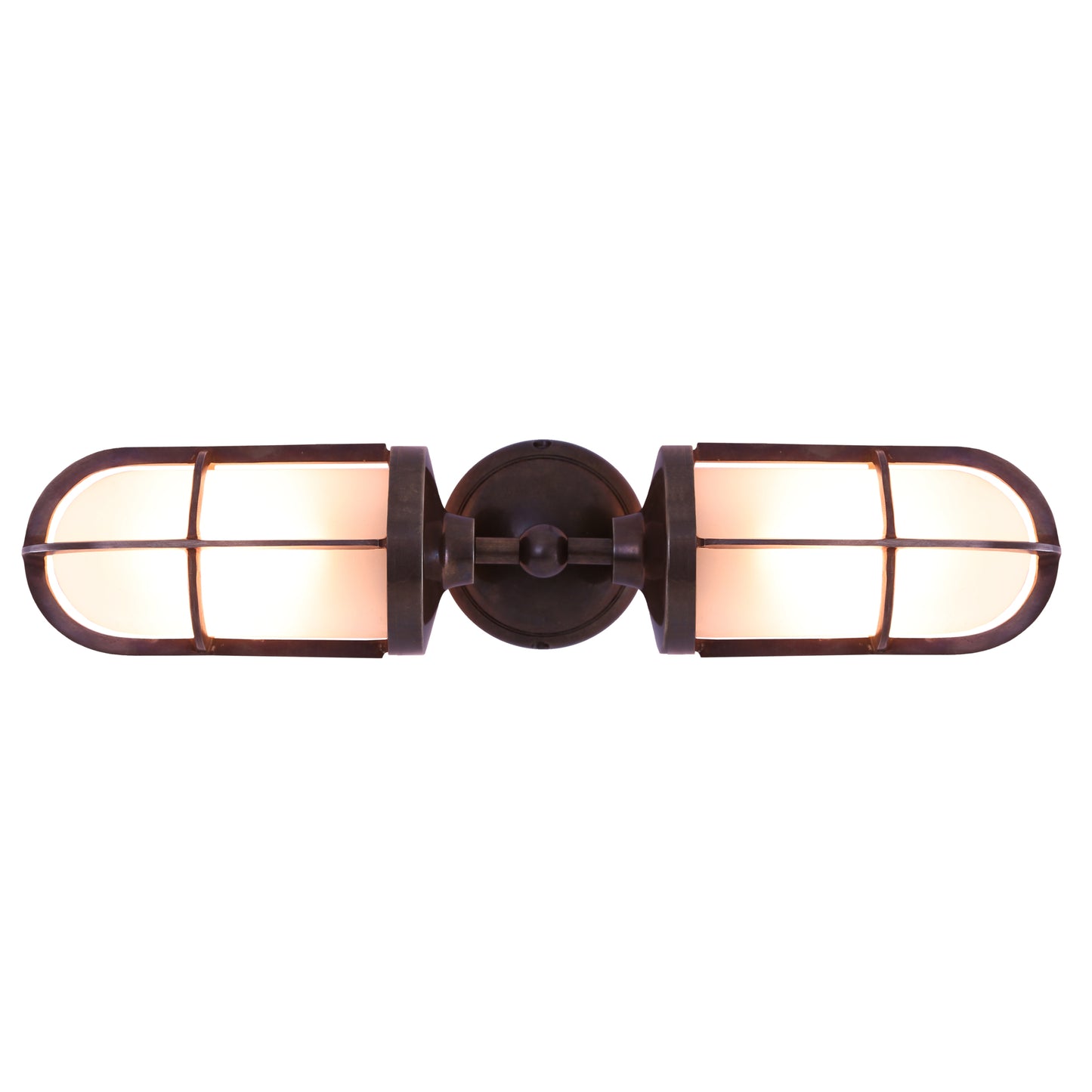 Clayton Double Well Glass Wall Light IP54