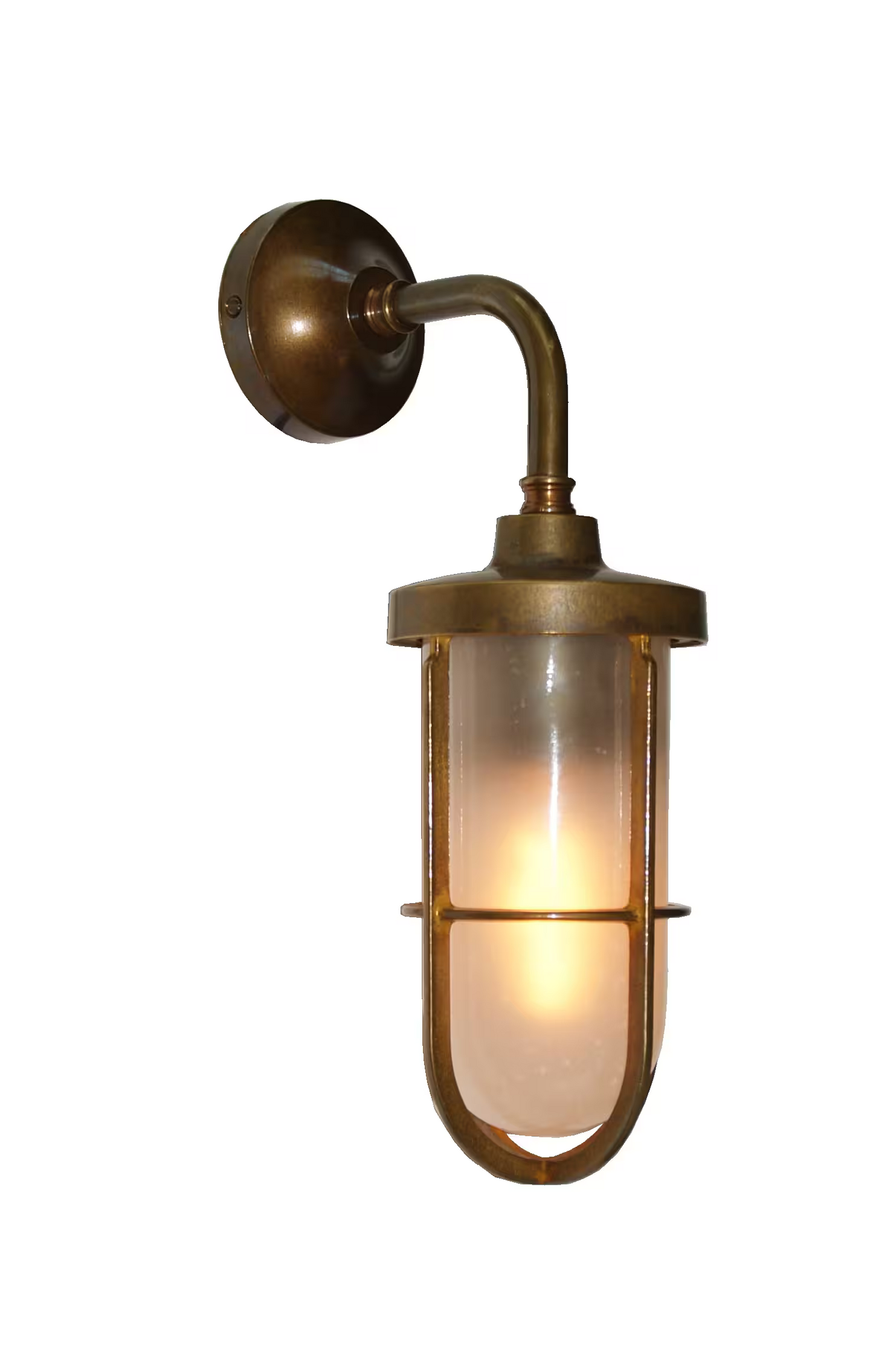 Carac Industrial Well Glass Wall Light