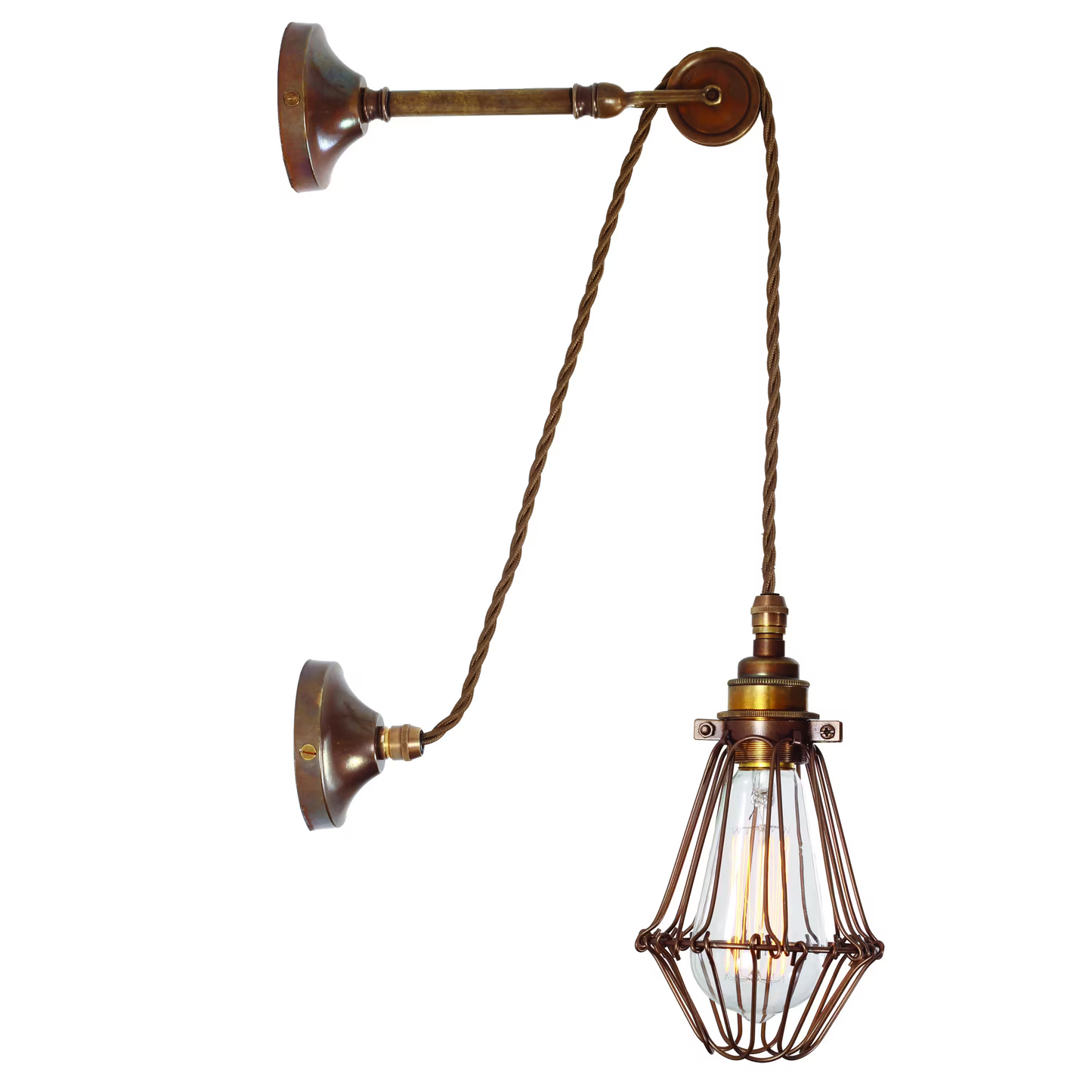 Apoch Vintage Pulley Cage Wall Light
