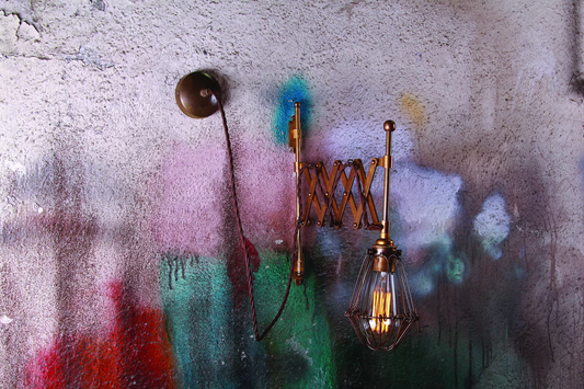 Lonn Adjustable Scissor Cage Wall Light