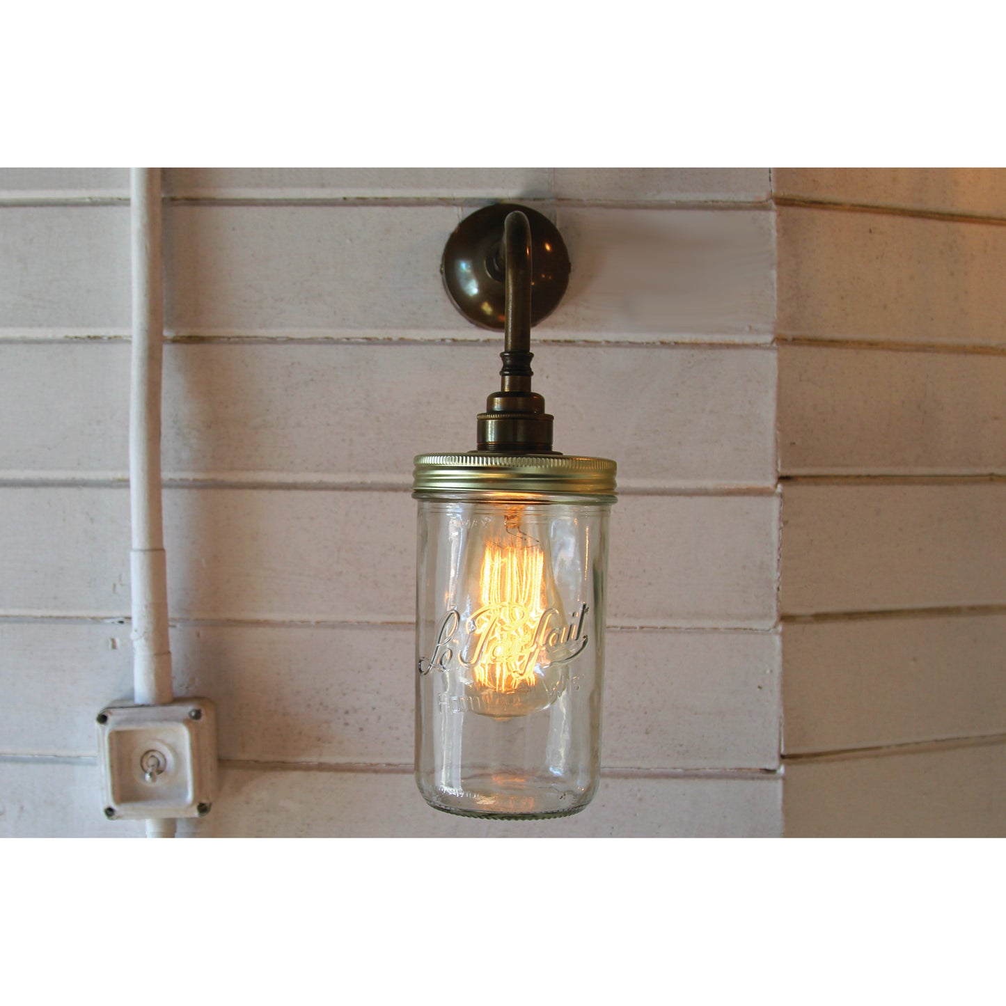 Jam Jar Industrial Wall Light