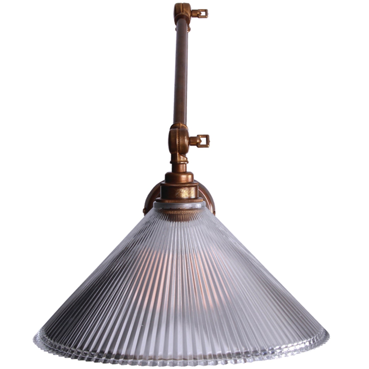 Rebell Coolie Adjustable Arm Wall Light with Prismatic Glass