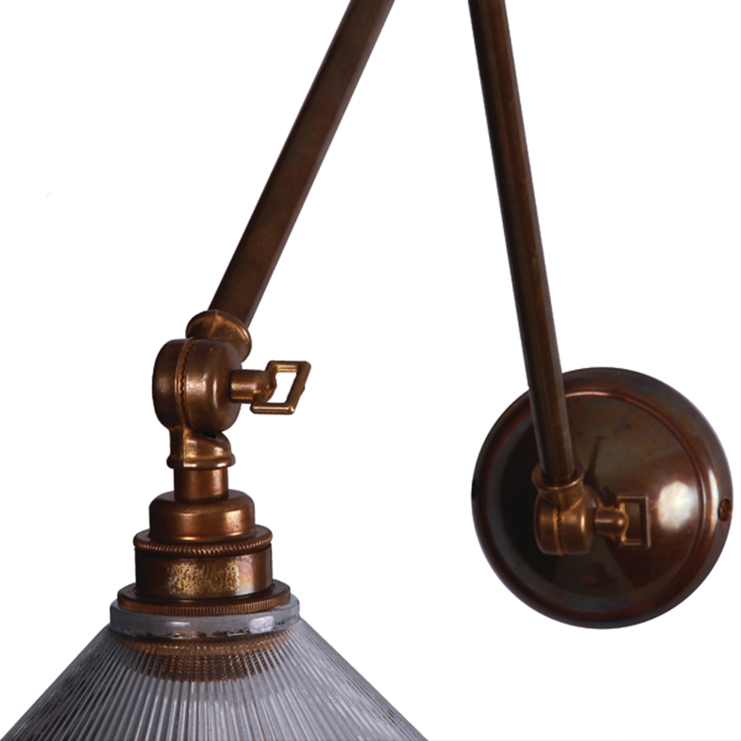 Rebell Coolie Adjustable Arm Wall Light with Prismatic Glass