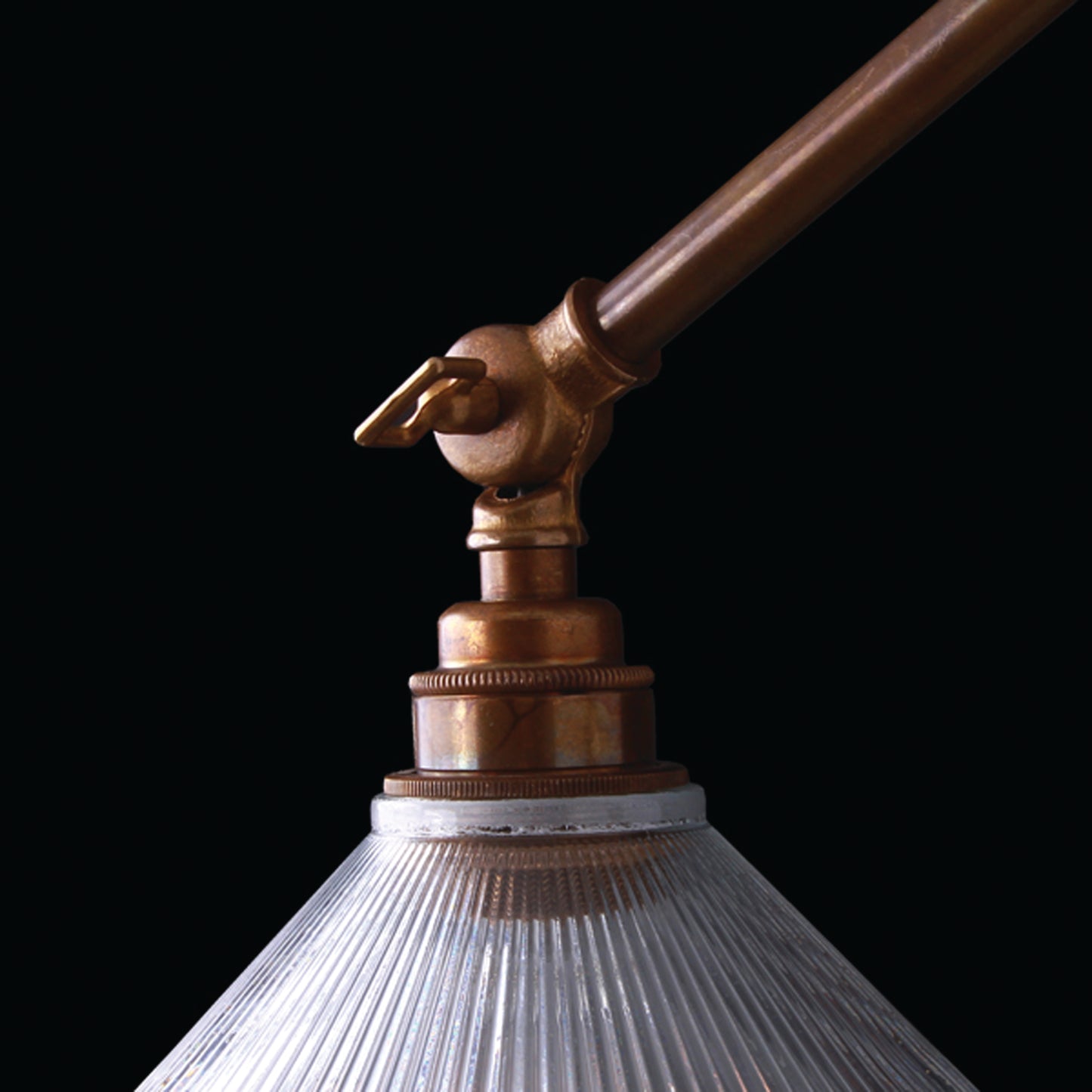 Rebell Coolie Adjustable Arm Wall Light with Prismatic Glass
