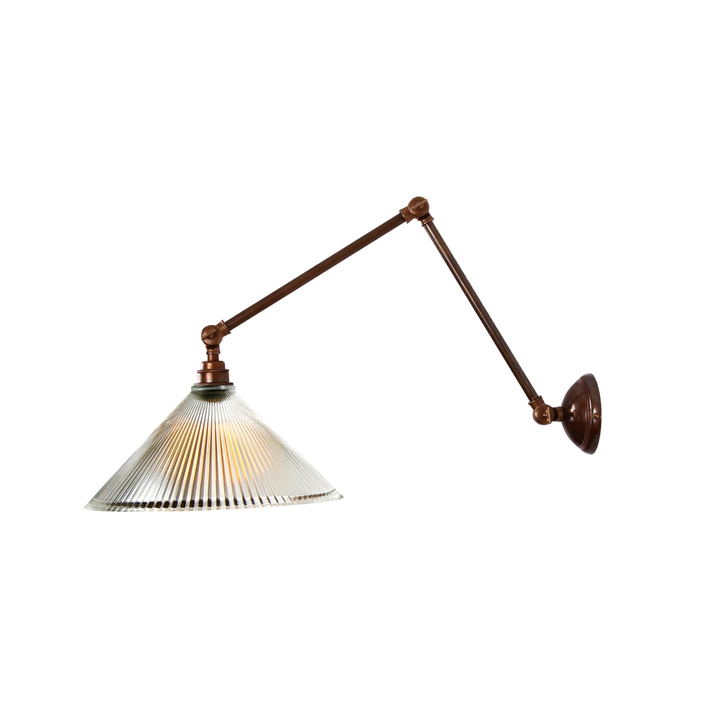 Rebell Coolie Adjustable Arm Wall Light with Prismatic Glass